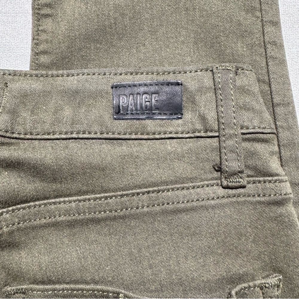Paige New PAIGE Straight Leg Stretch Olive Jeans Size 27 Size 27" / US 4 / IT 40 - 7 Thumbnail