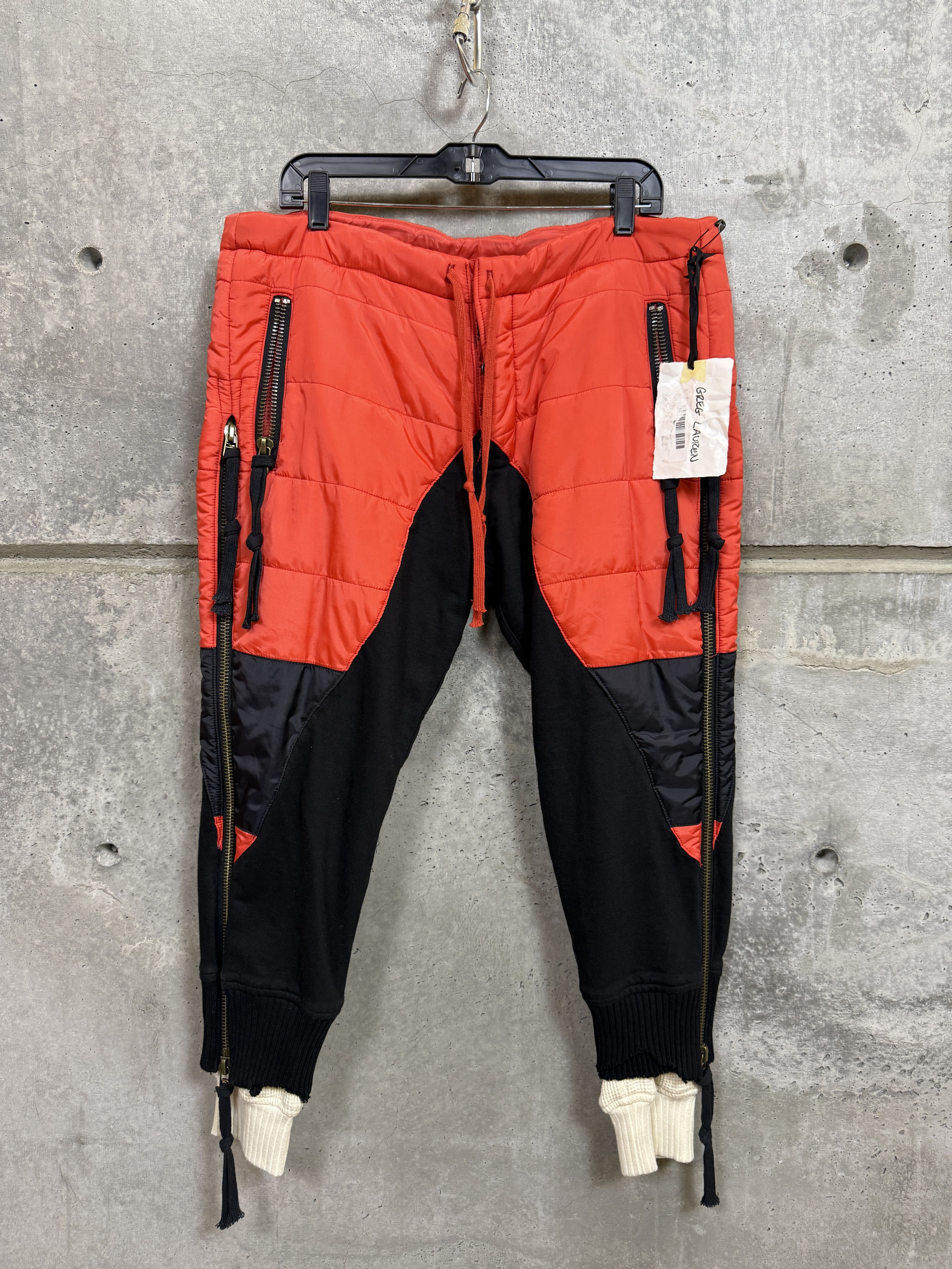 Greg Lauren Greg Lauren Red Puffy Zip Pant Size US 36 / EU 52 - 1 Thumbnail