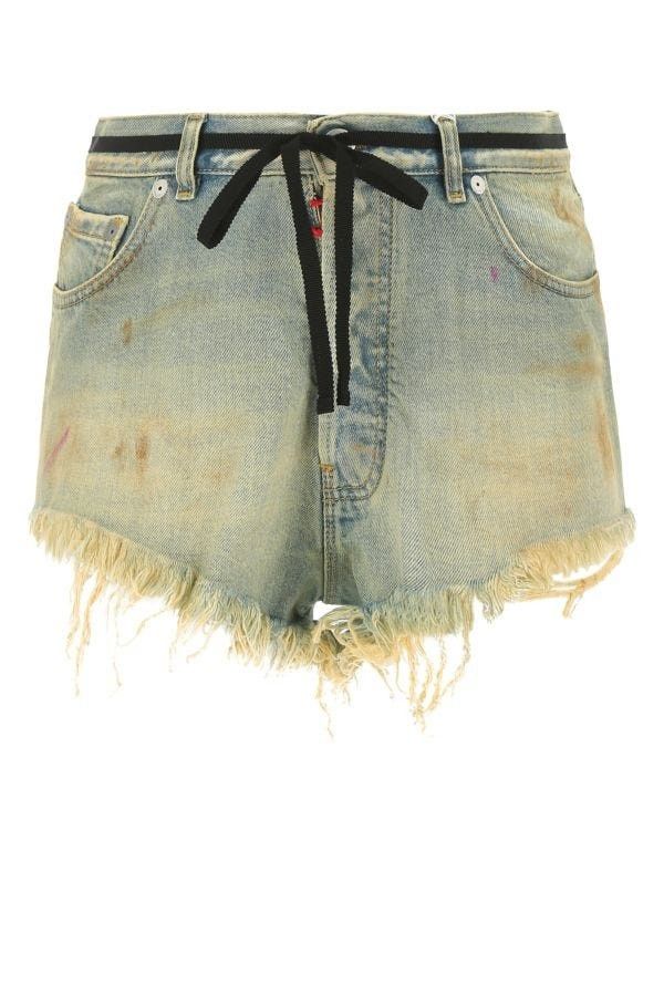 Maison Margiela o1y0625 Denim Short in Light Blue Size 28" / US 6 / IT 42 - 1 Thumbnail