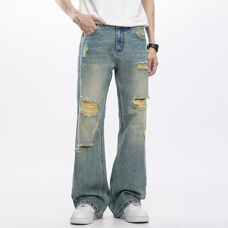 Japanese Brand × Jean Distressed Frayed Denim Pants Size US 30 / EU 46 - 1 Thumbnail