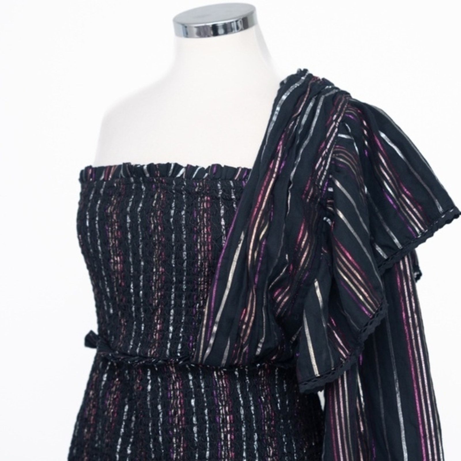 Farm Rio FARM Rio. Lurex Stripes Mini Dress. Size S / US 4 / IT 40 - 5 Thumbnail