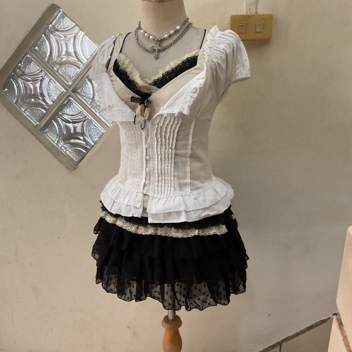 Other Dark coquette set babydoll top Size XS / US 0-2 / IT 36-38 - 2 Thumbnail