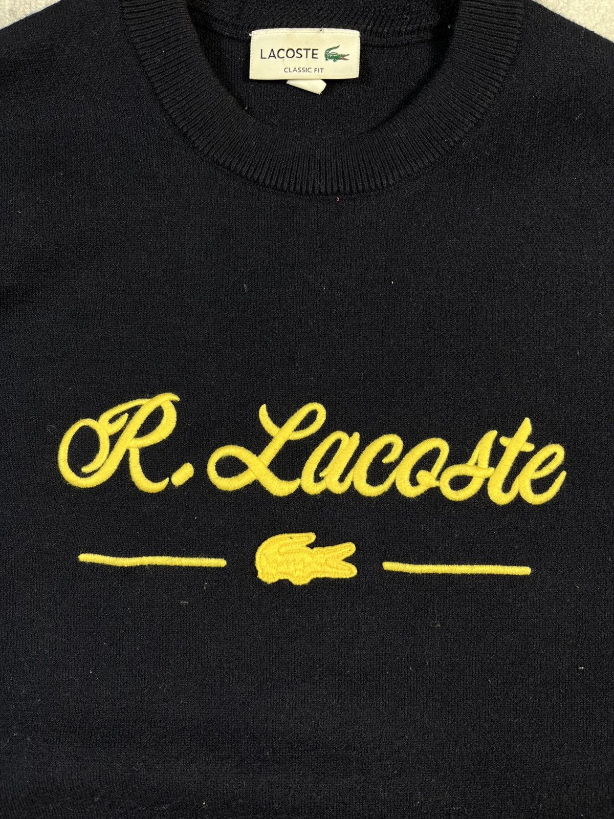 Lacoste Lacoste Wool Blend Sweater Logo Navy Size L Size US L / EU 52-54 / 3 - 5 Thumbnail