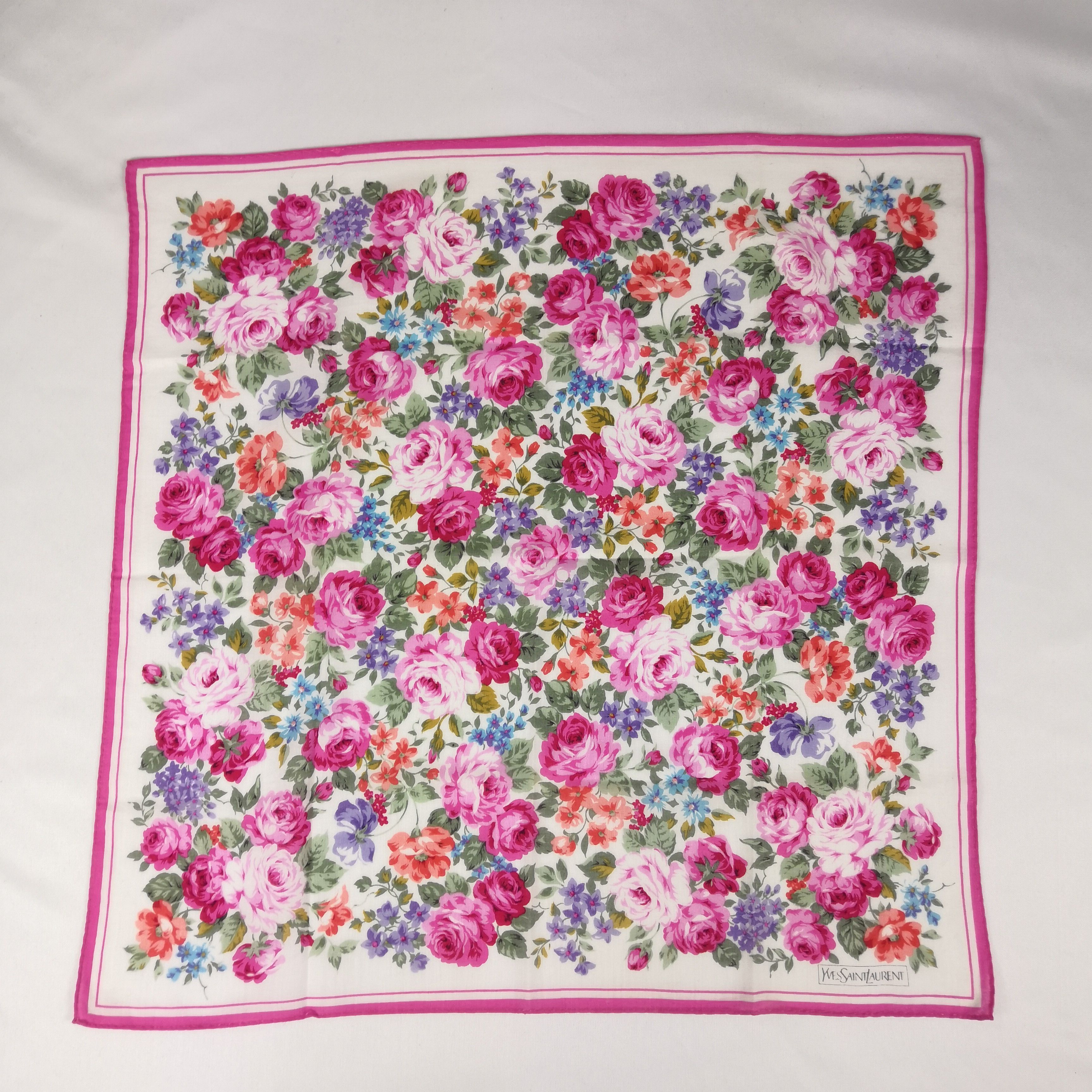 Vintage × Yves Saint Laurent YSL Handkerchief Neckerchief Yves Saint Laurent Bandana Size ONE SIZE - 3 Thumbnail