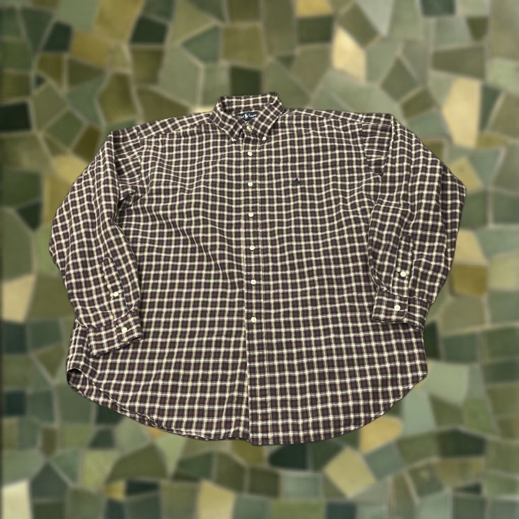 Ralph Lauren VINTAGE Ralph Lauren Shirt Men XL Blue Red Plaid Blake Cotton Classic Fit 90s Button-Down Collar Polo Player Embroidered Logo Size US XL / EU 56 / 4 - 1 Thumbnail