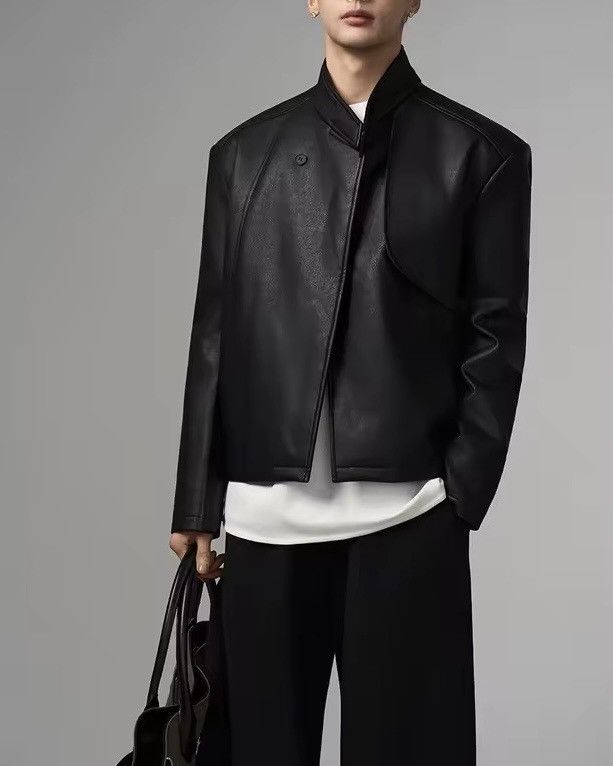 Leather Designer PU Leather Casual Streetwear Jacket Size US L / EU 52-54 / 3 - 3 Thumbnail