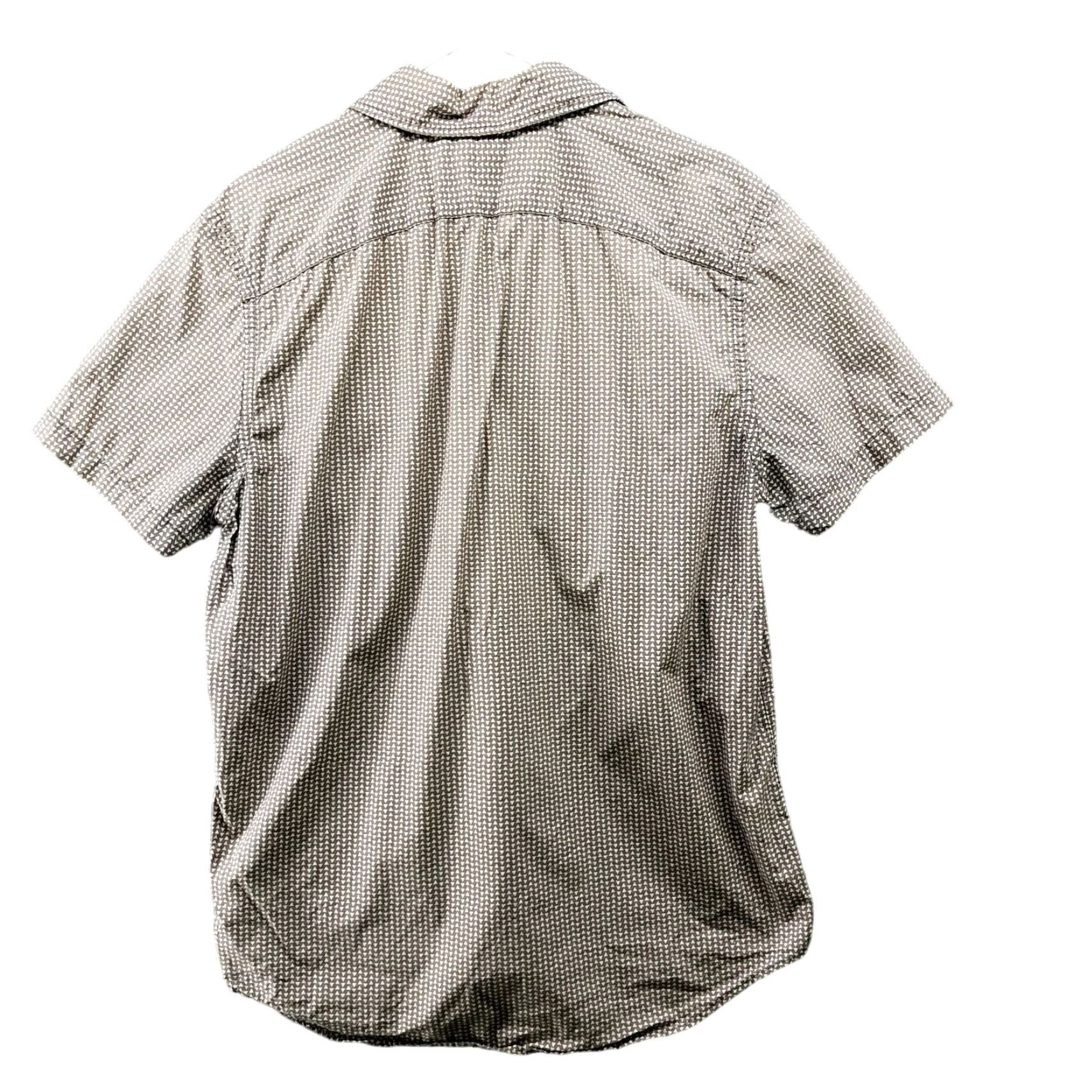 Gap GAP Button Down Shirt Mens M Short Sleeve Cotton Taupe Printed Summer Shirt Size US M / EU 48-50 / 2 - 2 Thumbnail