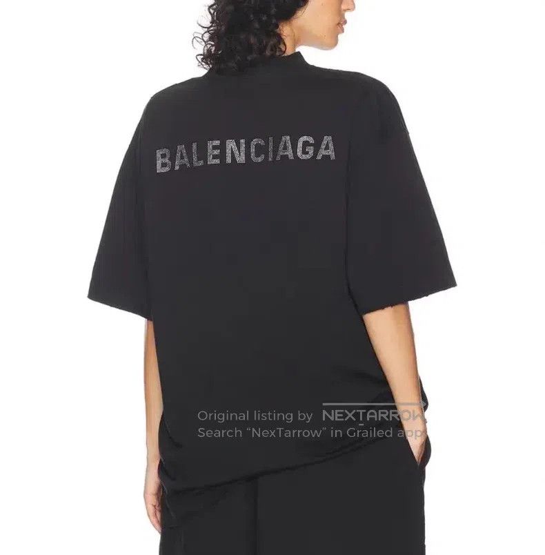 Balenciaga Balenciaga Washed Distressed Diamond T-Shirt Size US XS / EU 42 / 0 - 7 Thumbnail