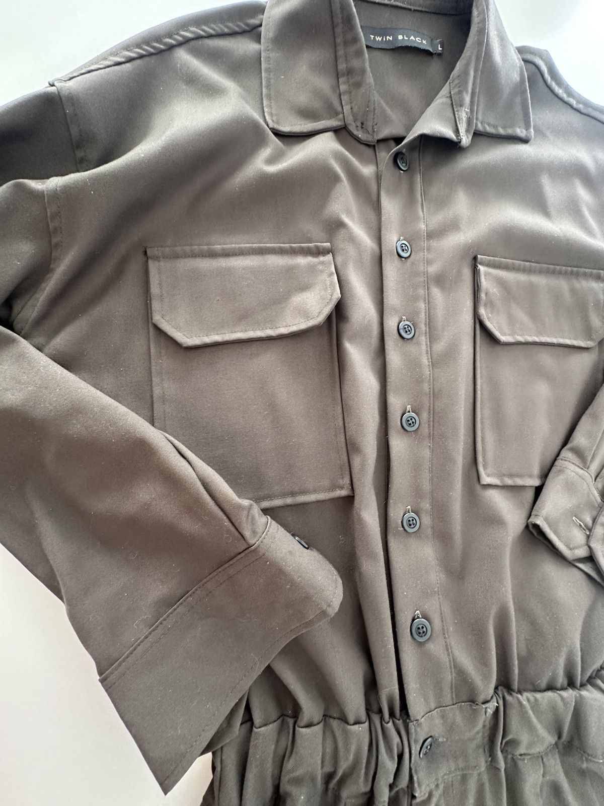 Designer Jumpsuit / Overall Khaki Color Size US 31 - 7 Thumbnail