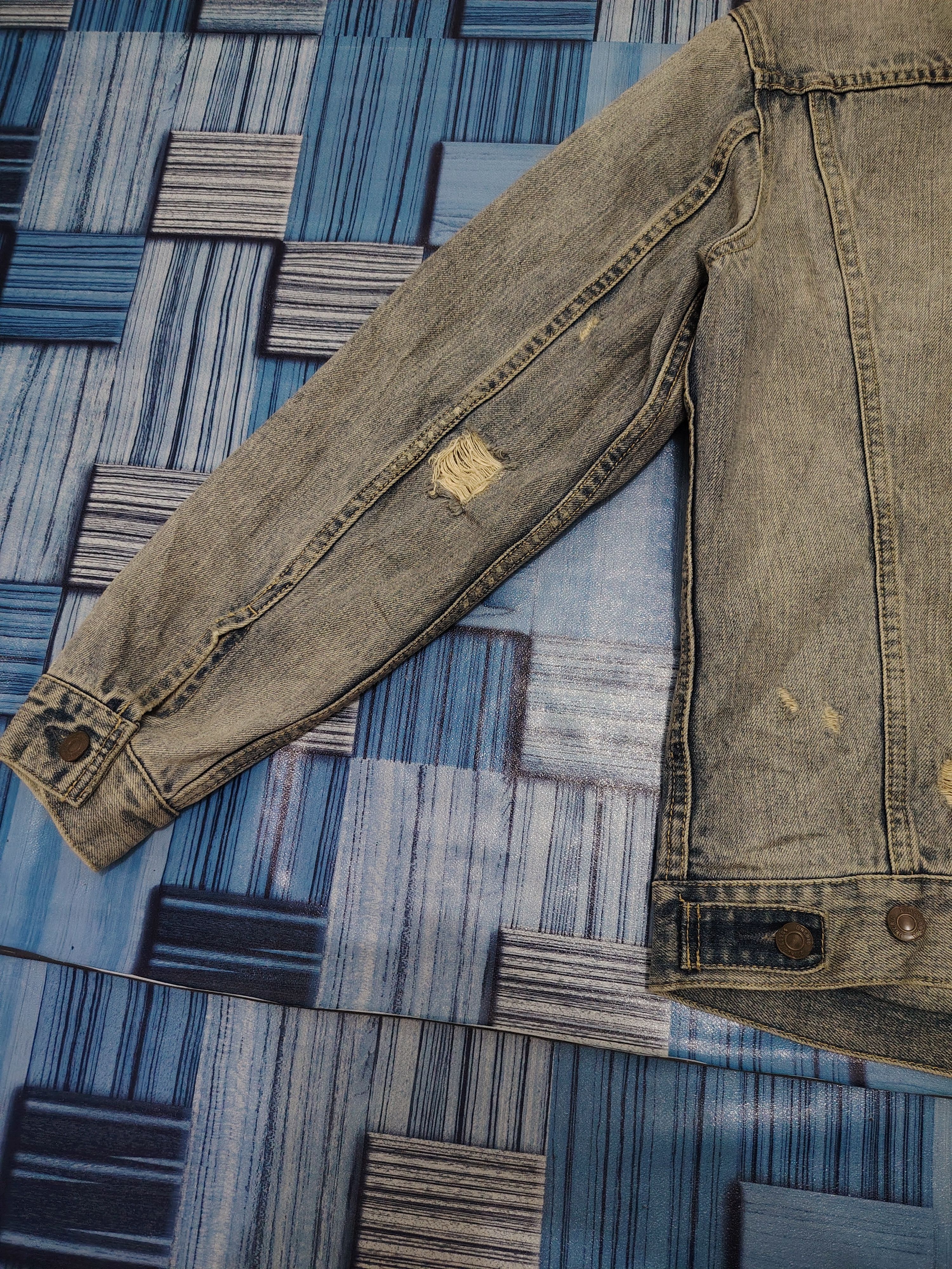 Japanese Brand 💥Insane💥 Ungrid 211407180904 Distressed denim Jacket Size M / US 6-8 / IT 42-44 - 23 Thumbnail