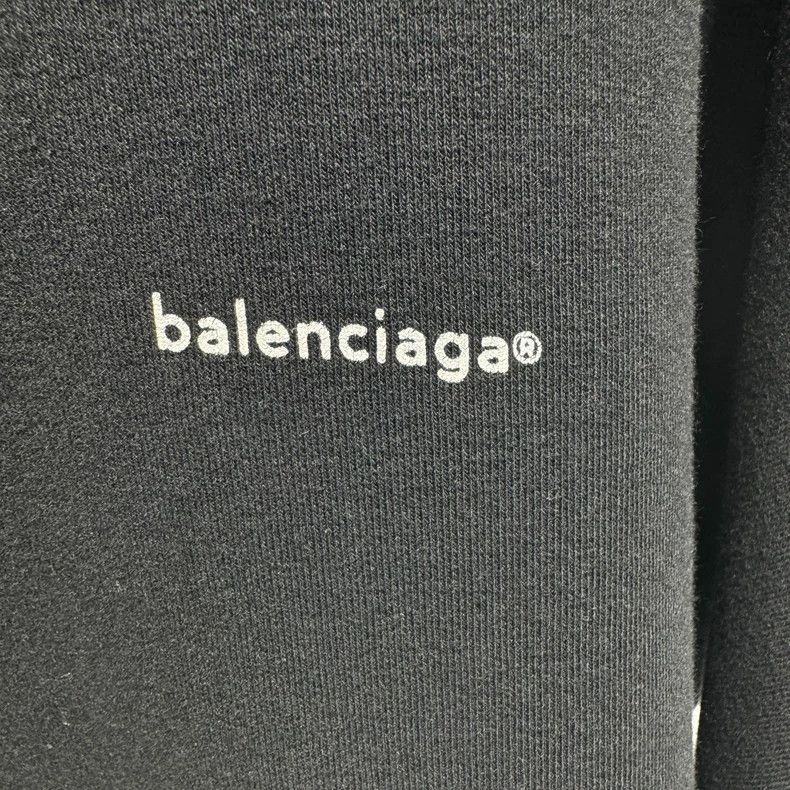 Balenciaga Balenciaga Black Small Logo Hooded Pullover Size US S / EU 44-46 / 1 - 3 Thumbnail