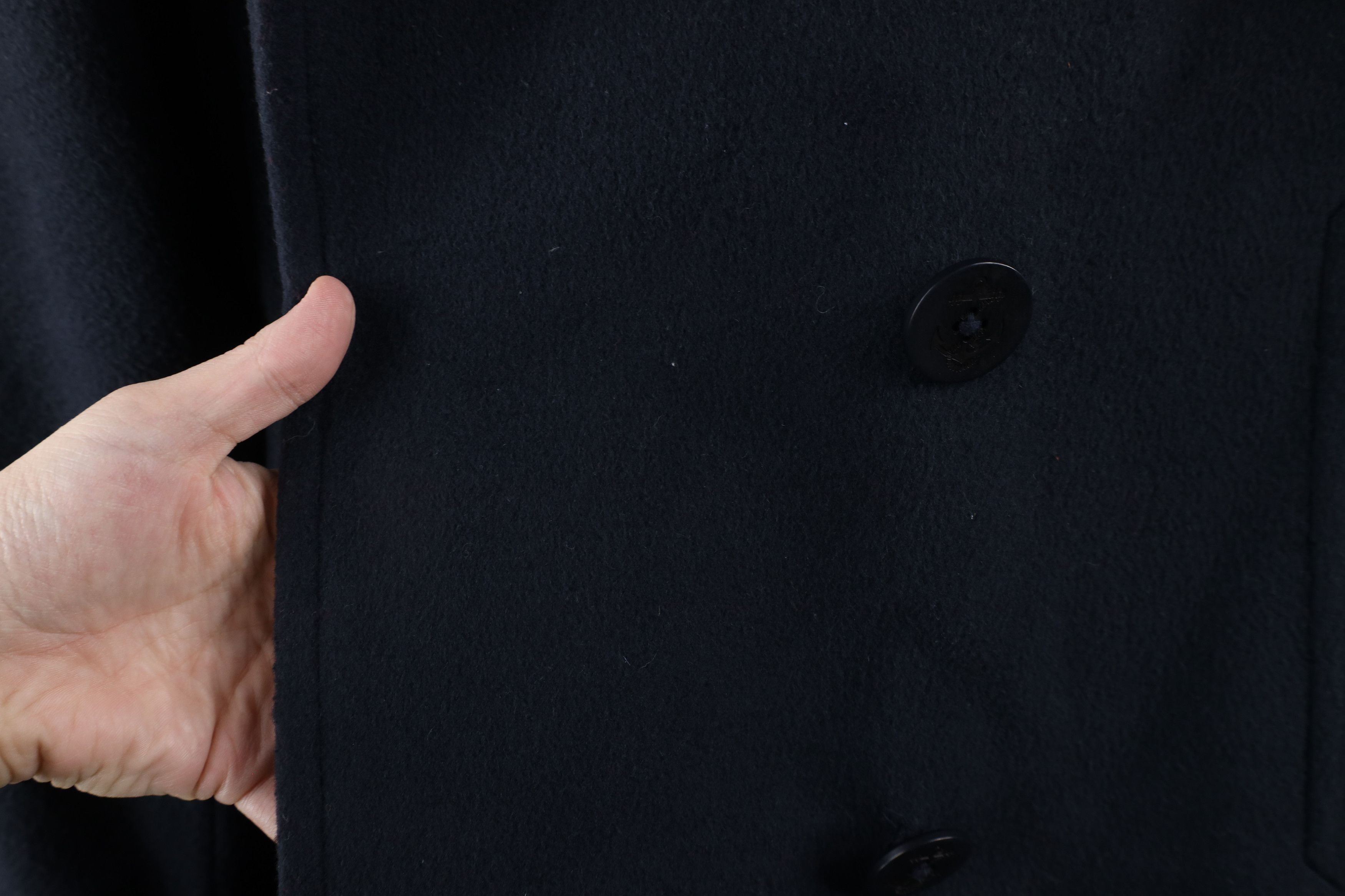 L.L. Bean × Vintage Vintage LL Bean Wool Naval Quilted Peacoat Jacket Navy Blue Size XXL / US 16-18 / IT 52-54 - 11 Thumbnail