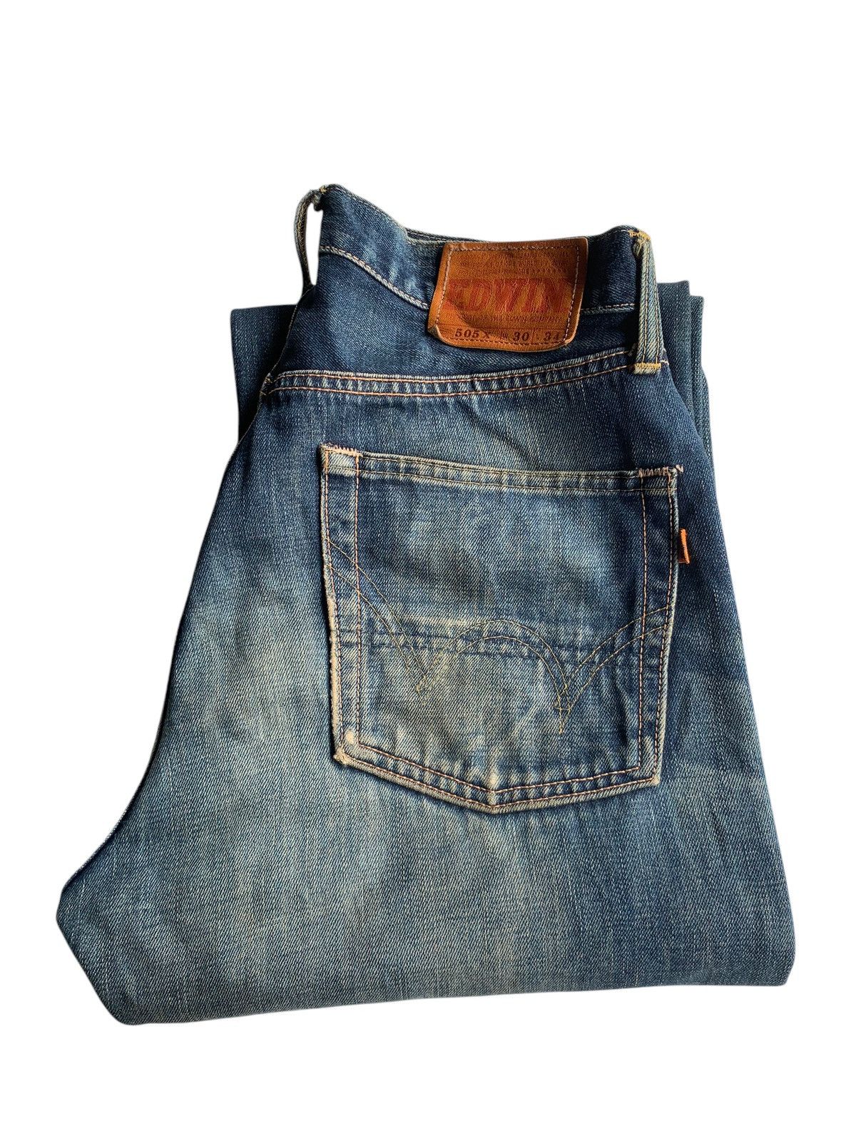 Edwin × Kapital × Vintage VINTAGE EDWIN 505X SELVEDGE JAPANESE DISTRESSED DENIM Size US 29 - 9 Thumbnail