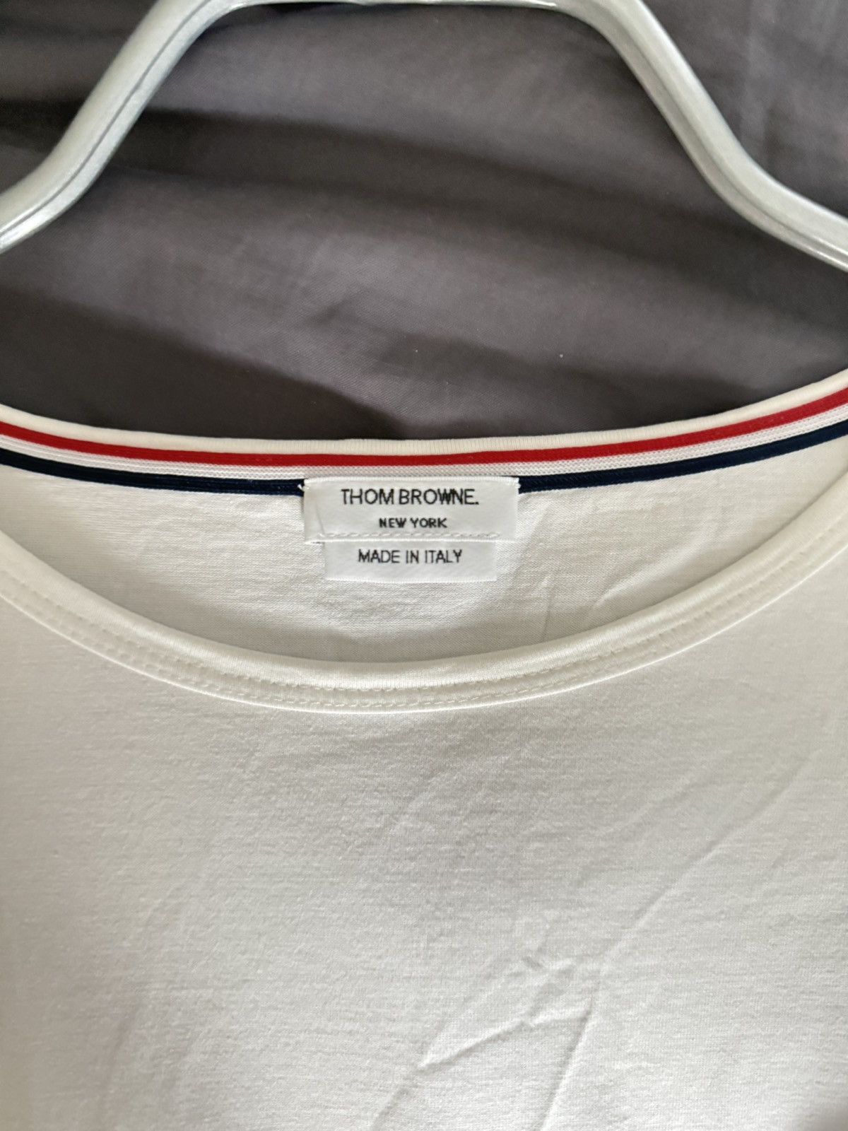 Thom Browne Thom Browne White Logo Pocket T-Shirt Size US L / EU 52-54 / 3 - 2 Thumbnail