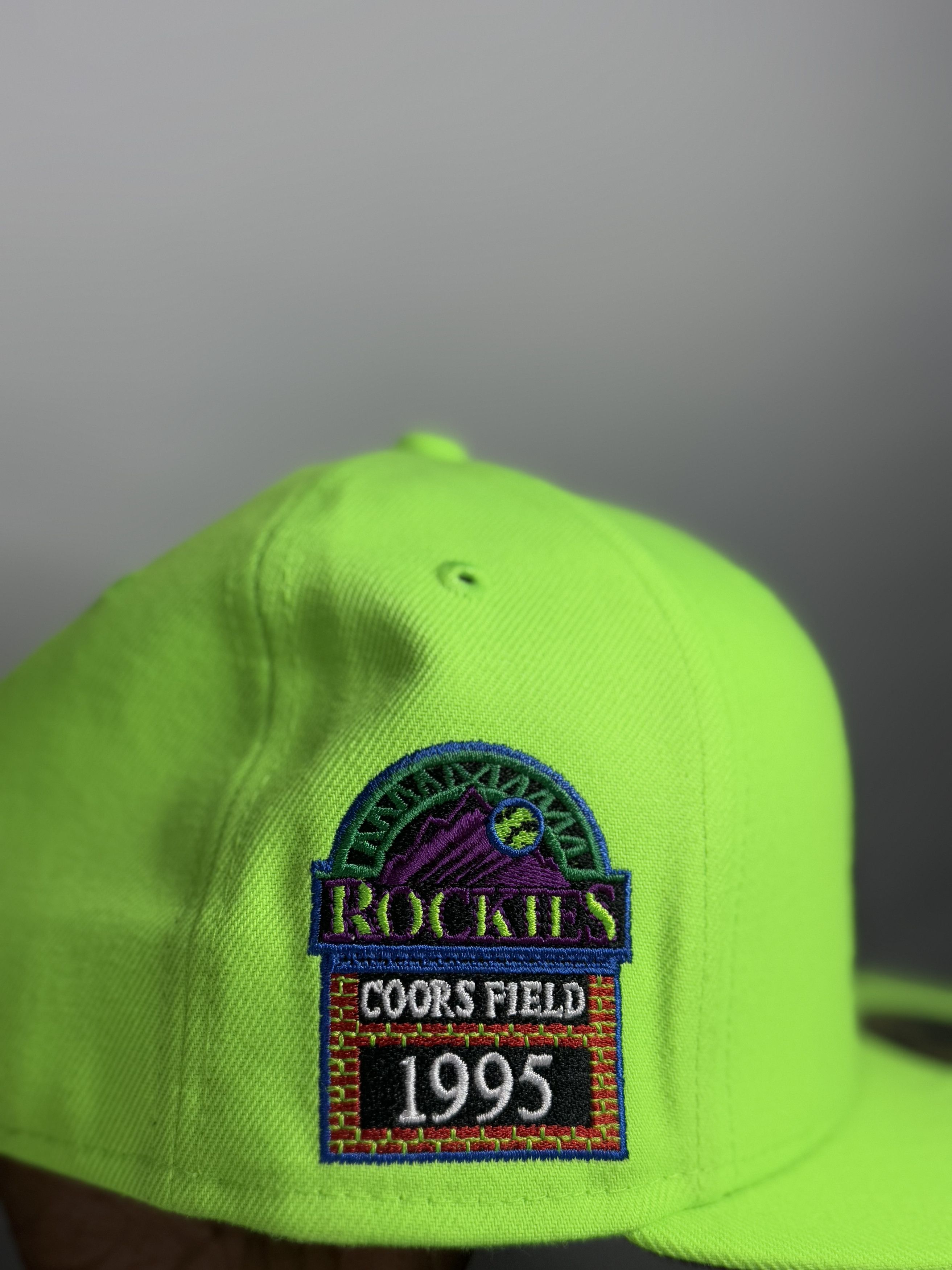 Hat Club × New Era COLORADO ROCKIES Coors Field 1995 Neon Laser Voly "7" Size ONE SIZE - 3 Thumbnail