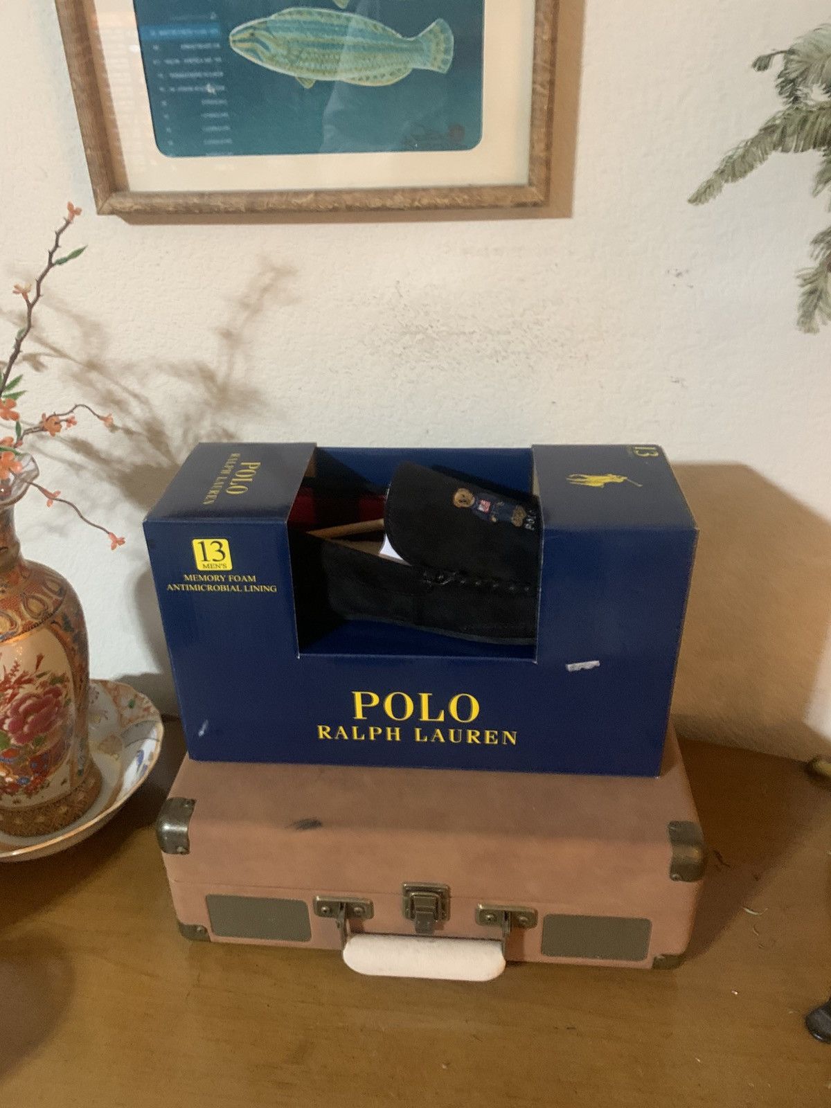 Polo Ralph Lauren Declan Polo bear slippers NwB Size US 13 / EU 46 - 2 Thumbnail