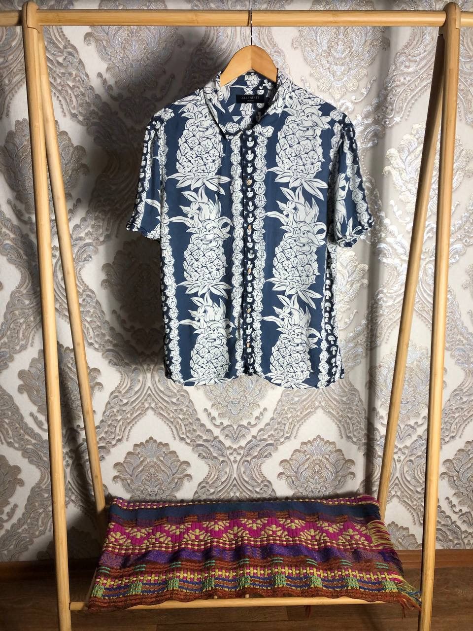Japanese Brand × Vintage VERY RARE ALLSAINTS ANANAS DESIGNER SS SHIRT CASUAL Y2K 90s Size US M / EU 48-50 / 2 - 1 Thumbnail