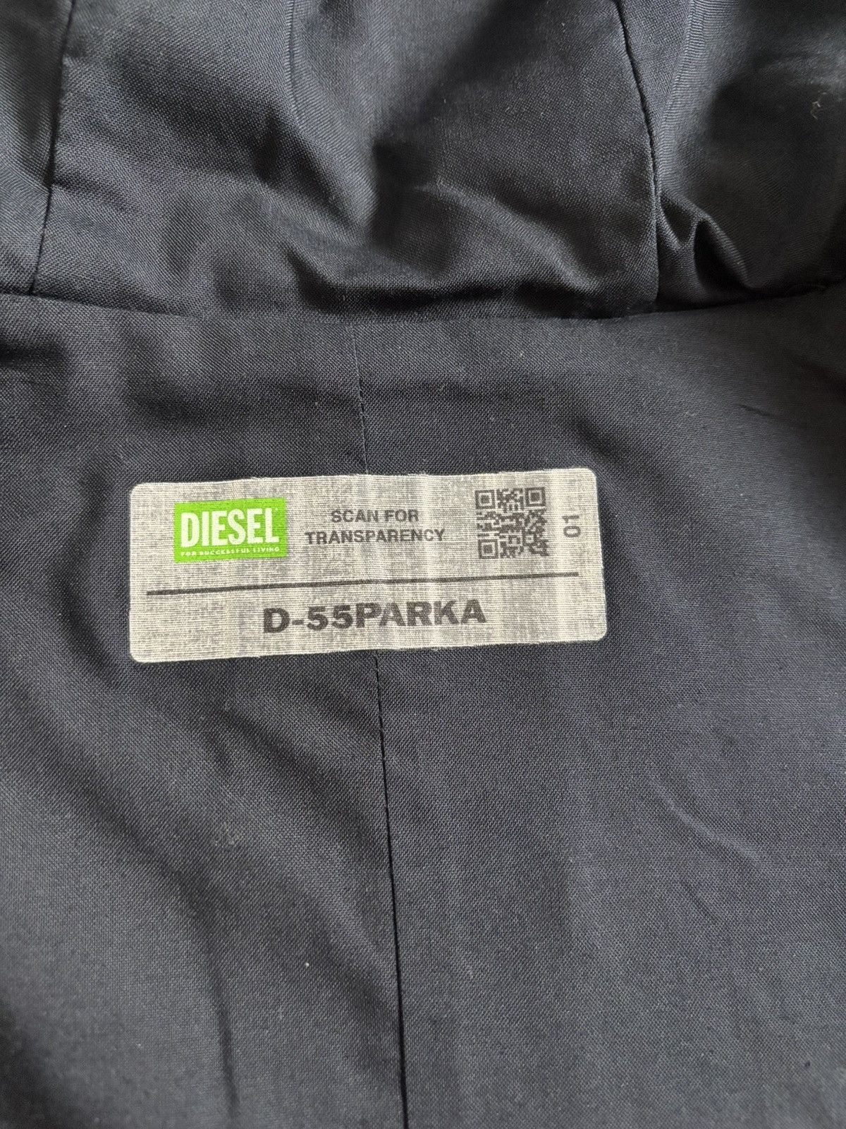 Diesel Diesel d-55 parka jacket denim patchwork upcycled capsule Size US S / EU 44-46 / 1 - 5 Thumbnail
