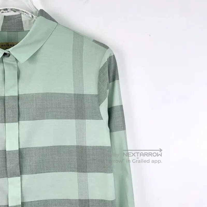 Burberry Burberry Green Cotton Women's Shirt. Size S / US 4 / IT 40 - 3 Thumbnail