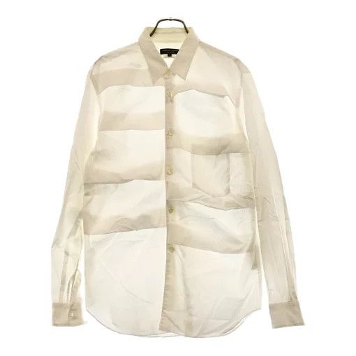 Comme des Garcons Homme Plus Shirt Front Design Cotton Long Sleeve Plain White Size US S / EU 44-46 / 1 - 1 Thumbnail