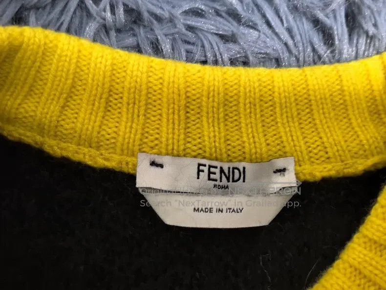Fendi Fendi Knit sweater with large logo embroidery on the chest Size S / US 4 / IT 40 - 3 Thumbnail