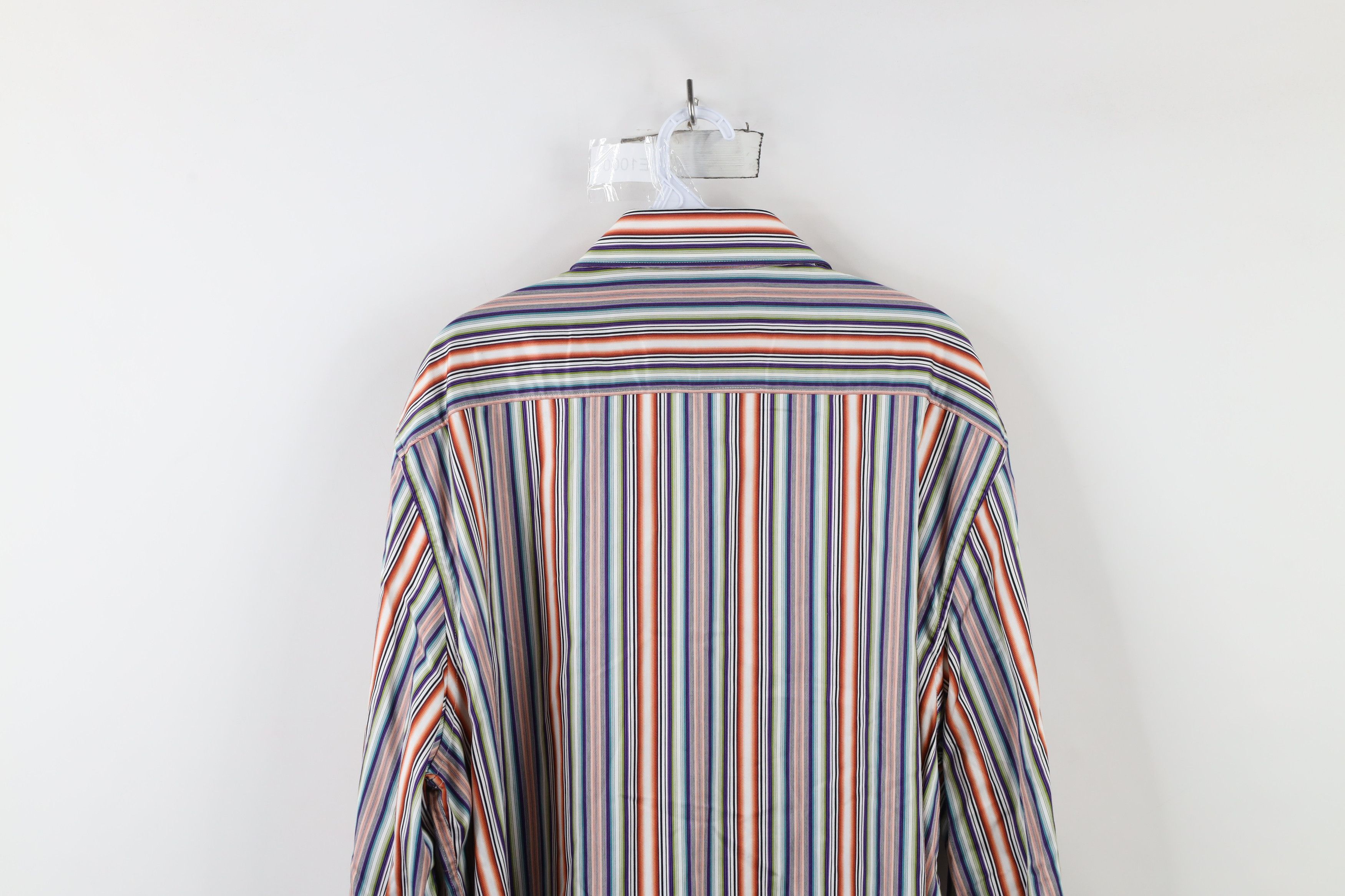 Robert Graham × Vintage Robert Graham Tailored Rainbow Flip Cuff Button Shirt Size US XXL / EU 58 / 5 - 14 Thumbnail