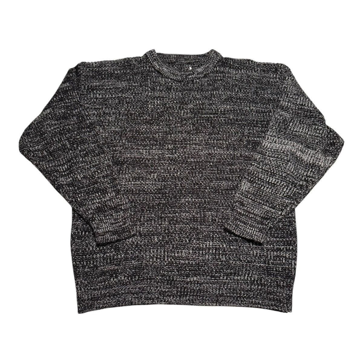 Vintage Vintage 90s Knit White/Gray/Black Sweater Men's Large Size US L / EU 52-54 / 3 - 1 Thumbnail