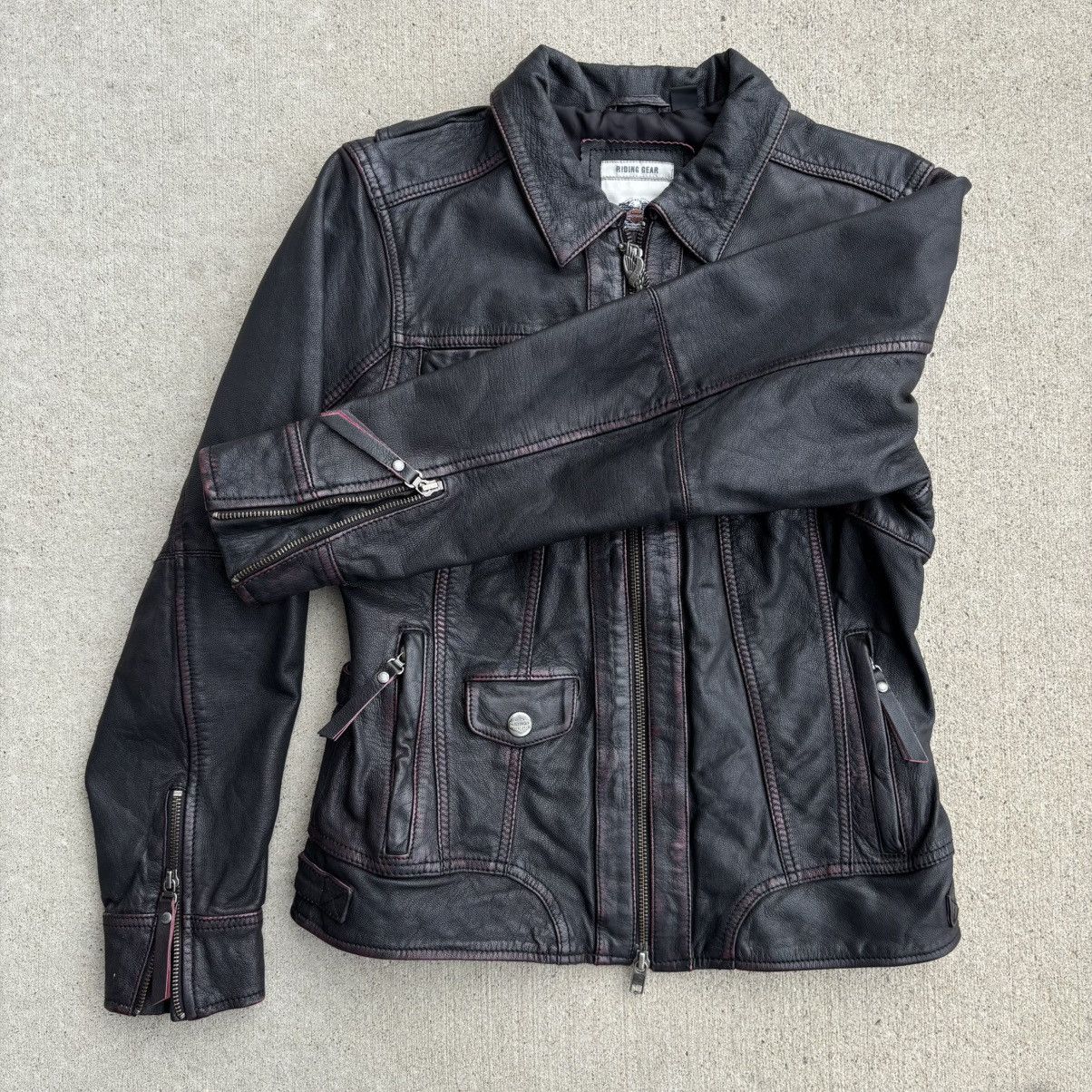 Harley Davidson Vintage Y2K Harley Davidson Leather Biker Jacket Size S / US 4 / IT 40 - 6 Thumbnail