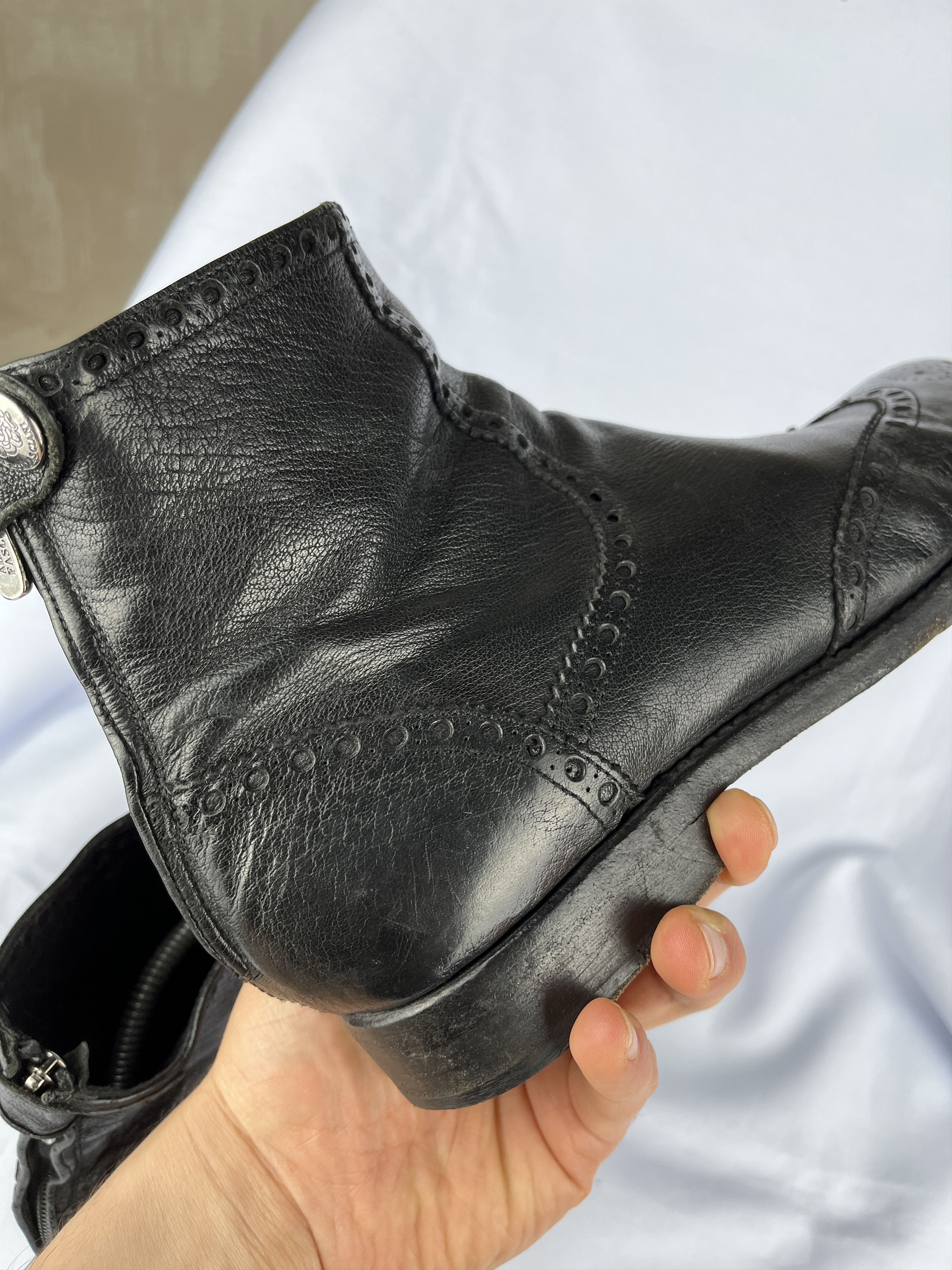 Alberto Fasciani × Leather Alberto Fasciani Ankle Zip Leather Boots Size 39.5 UK 5.5 Size US 6.5 / EU 39-40 - 13 Thumbnail