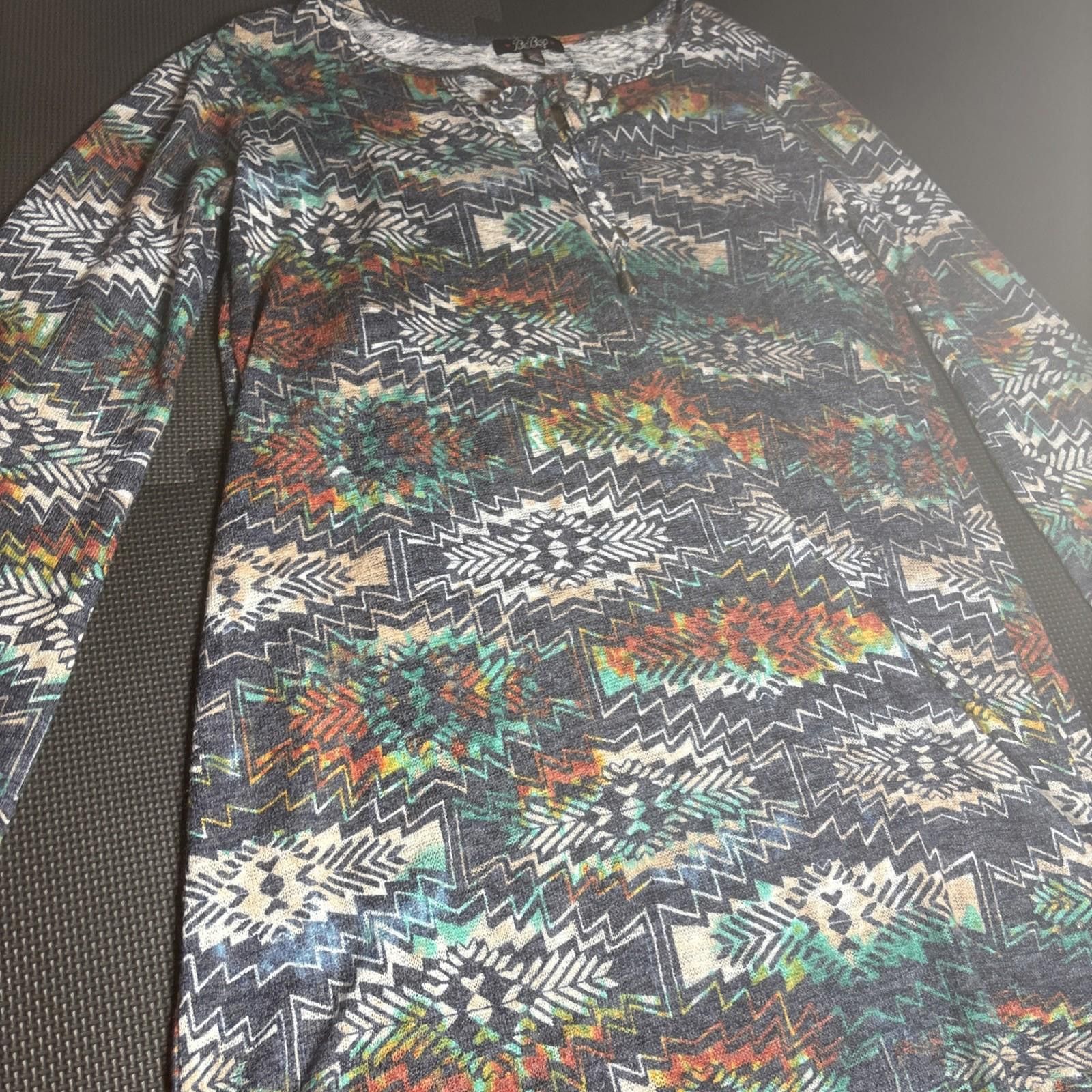 Other Vintage BeBop Women's Dress Size Medium Boho 3/4 Sleeve Blue Size M / US 6-8 / IT 42-44 - 2 Thumbnail