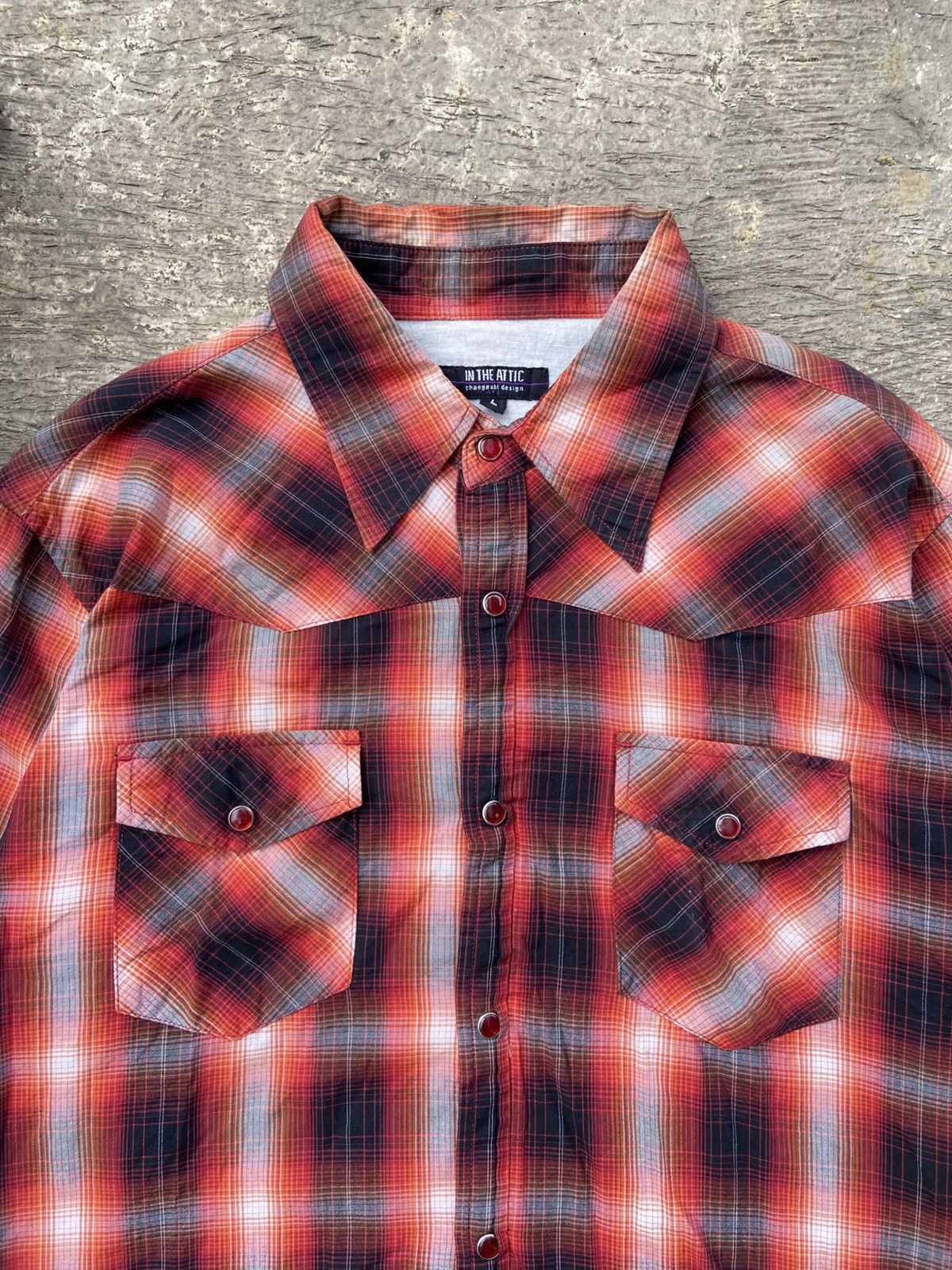 In The Attic 2000s In The Attic - Vkei Style GREAK Plaid Button Shirt Size US L / EU 52-54 / 3 - 4 Thumbnail