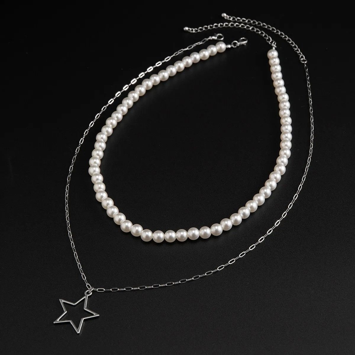 Vintage Luxury Star Pearl Necklace Size ONE SIZE - 3 Thumbnail