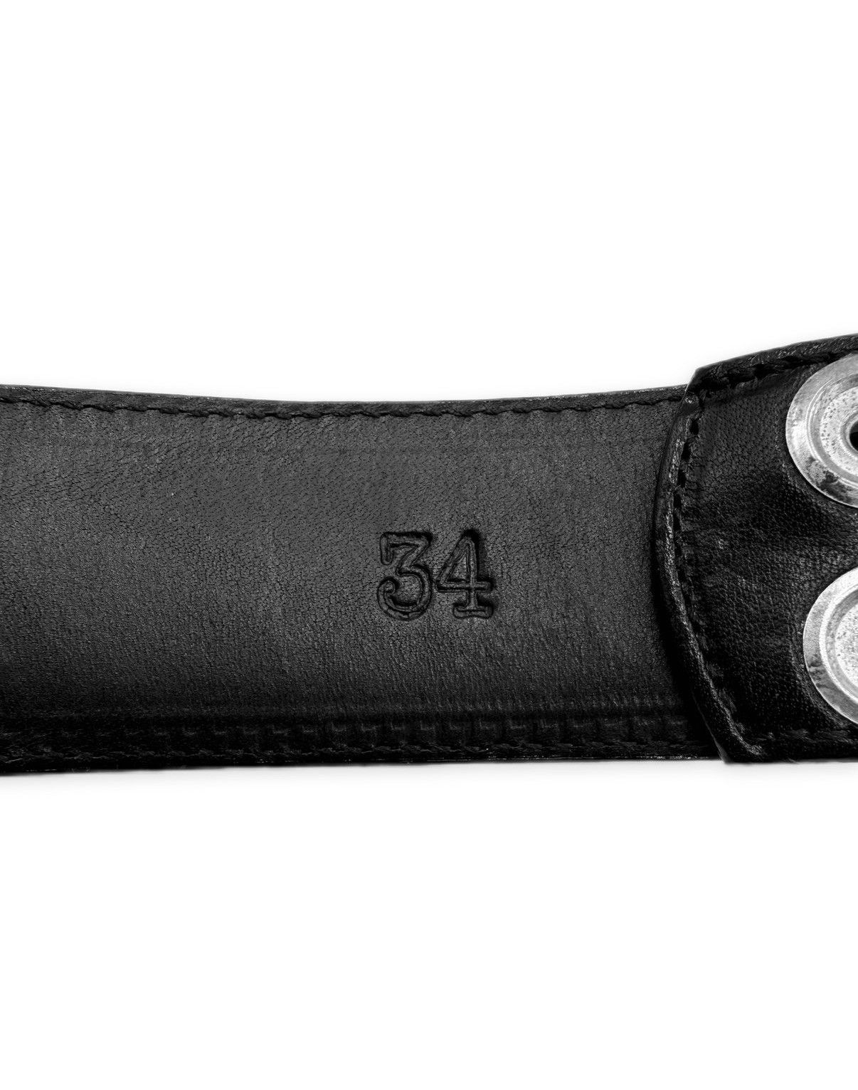 Chrome Hearts Chrome Hearts Fleur de Lis Pendant .925 Silver Leather Belt Strap Size 34 - 6 Thumbnail