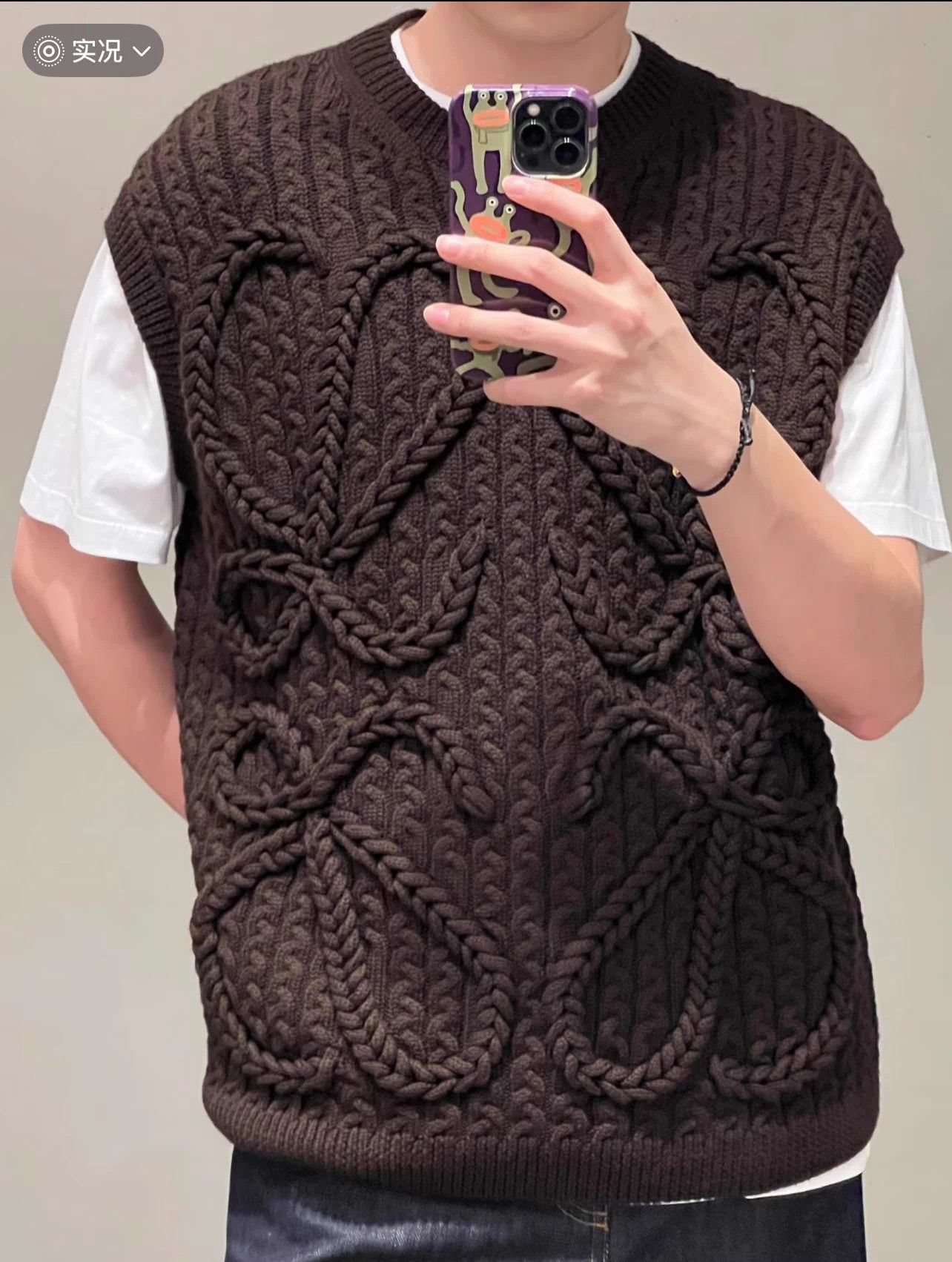 Loewe Loewe Anagram cable-knit wool vest XS new Size US XS / EU 42 / 0 - 5 Thumbnail