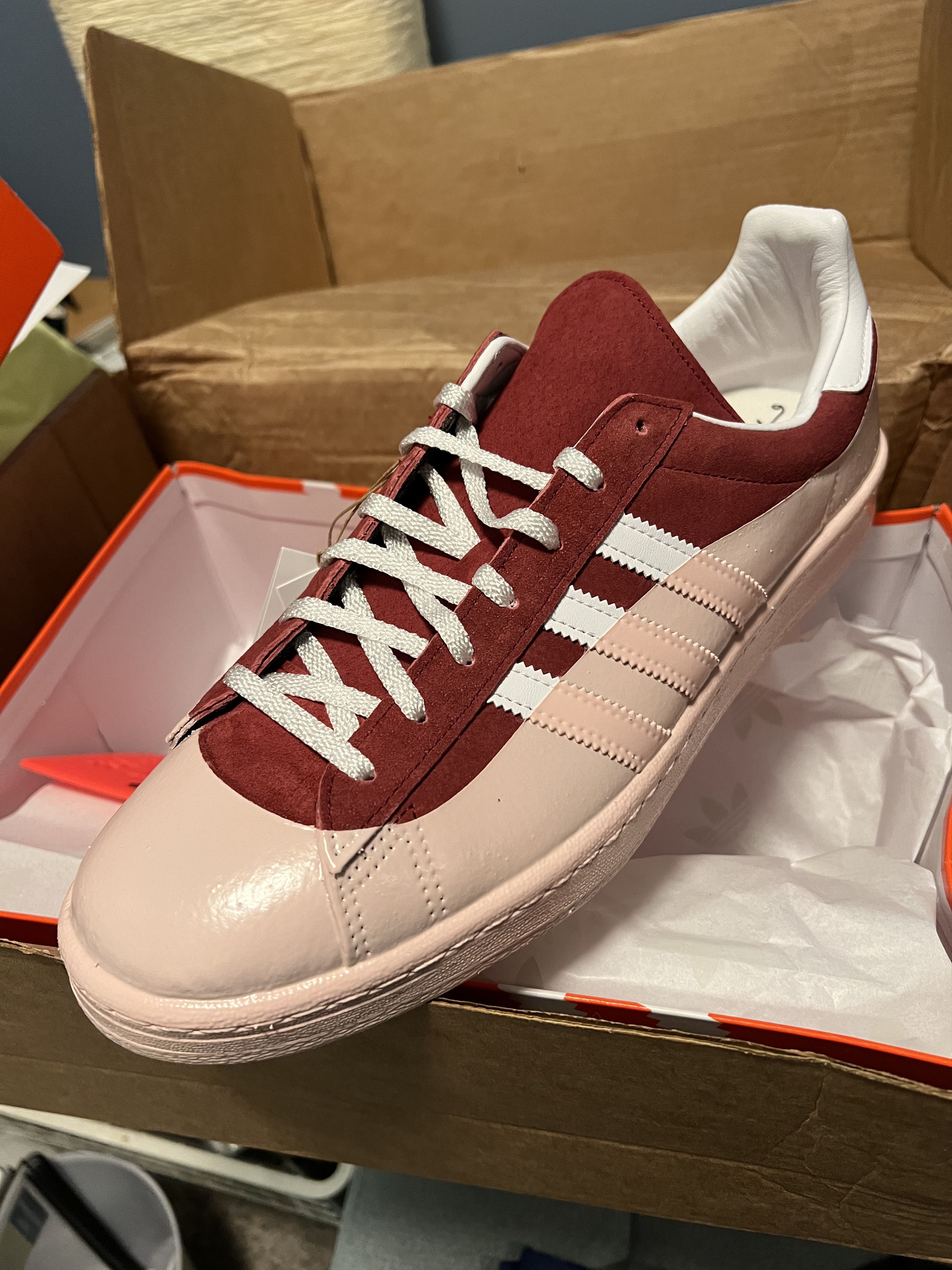 image of Campus 80's X Cali Dewitt Shoes in Burgandy, Men's (Size 13)