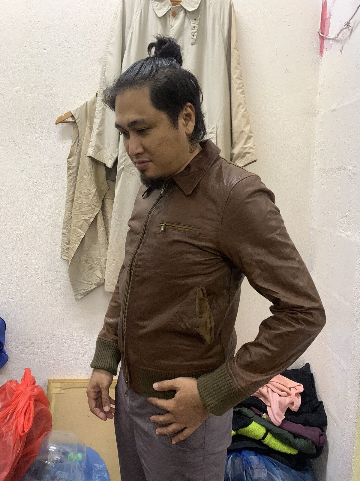 Japanese Brand Vintage 291295 Homme Leather Jacket ‘Cowhide ‘ Size US M / EU 48-50 / 2 - 17 Thumbnail