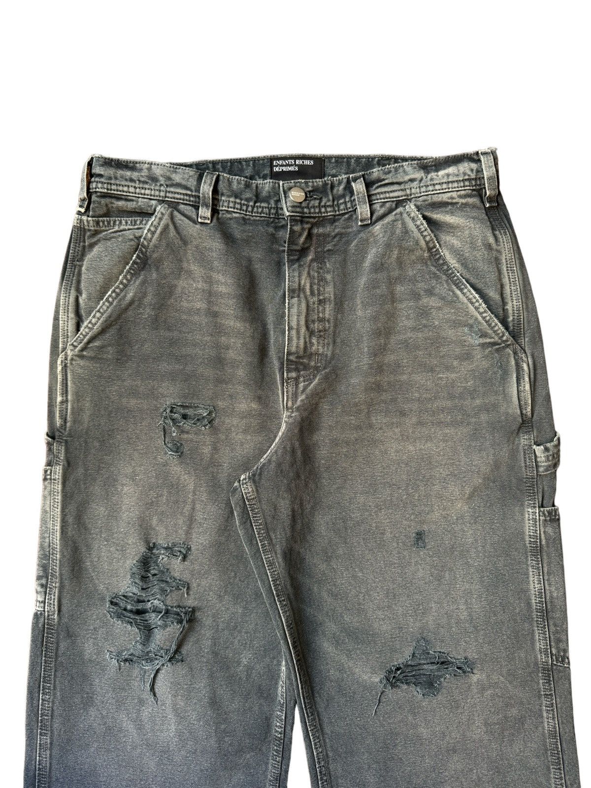 Enfants Riches Deprimes Enfants Riches Déprimés AH23 Black Distressed Carpenter Pant Size US 32 / EU 48 - 3 Thumbnail