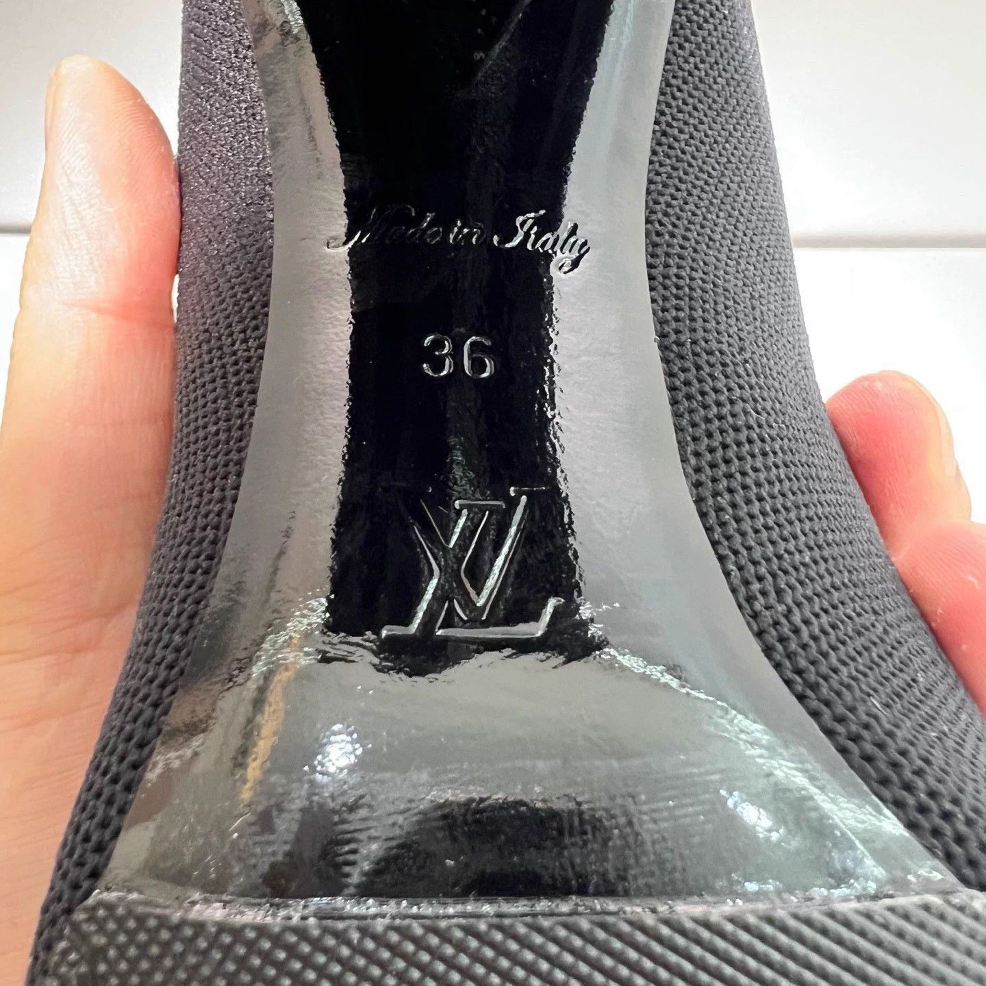 Louis Vuitton LV Side Logo Sock Heels EU 36 Size US 5 / IT 35 - 5 Thumbnail