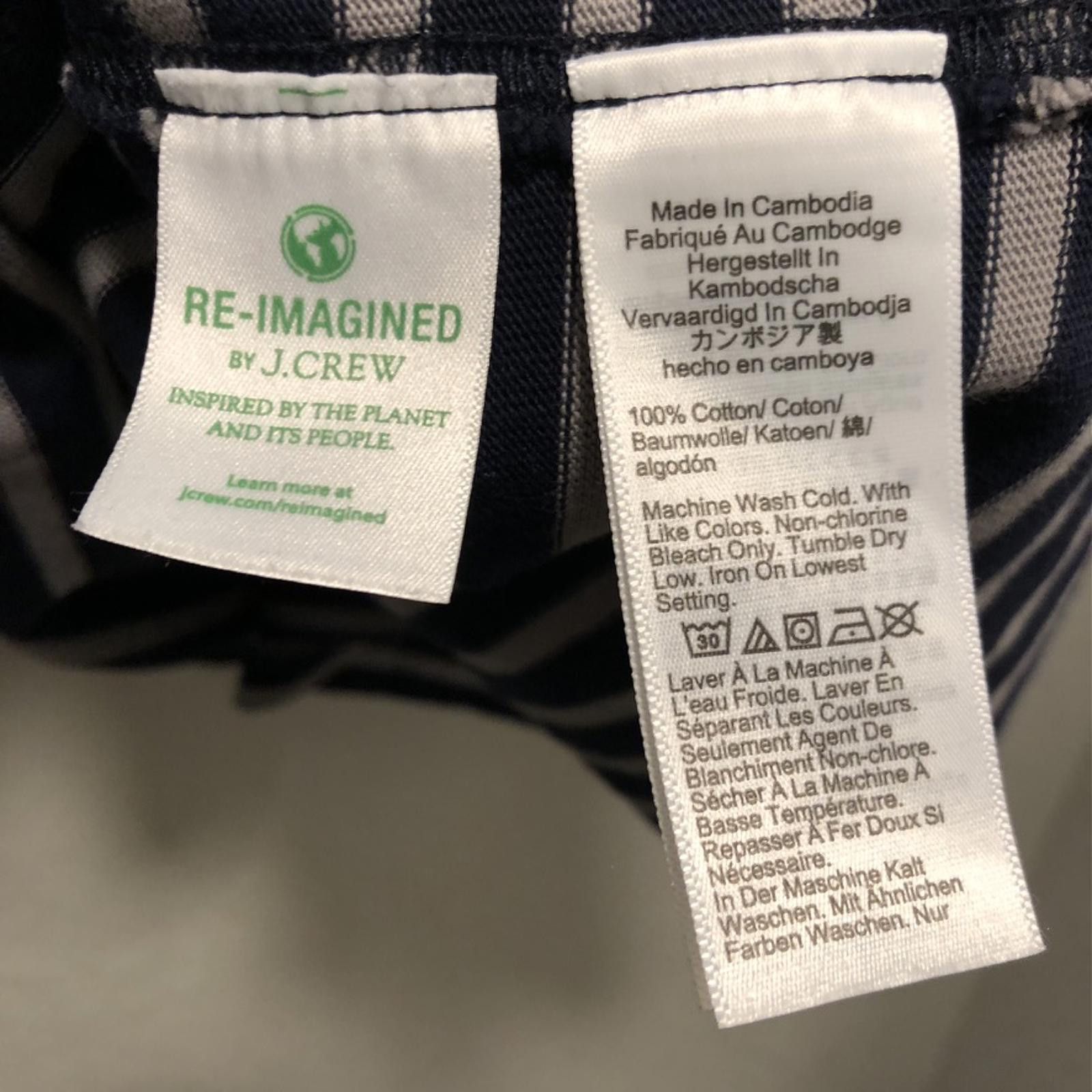 J.Crew J.Crew Men's XL Striped Quarter-Zip Navy Blue Gray Cotton Size US XL / EU 56 / 4 - 5 Thumbnail