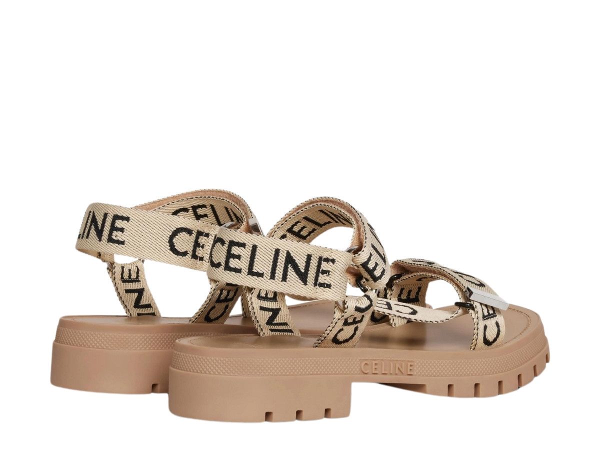 Celine o1bcso1str0625 346742208C Leo Strappy Sandals in Sand/Black Size US 11 / EU 44 - 2 Thumbnail