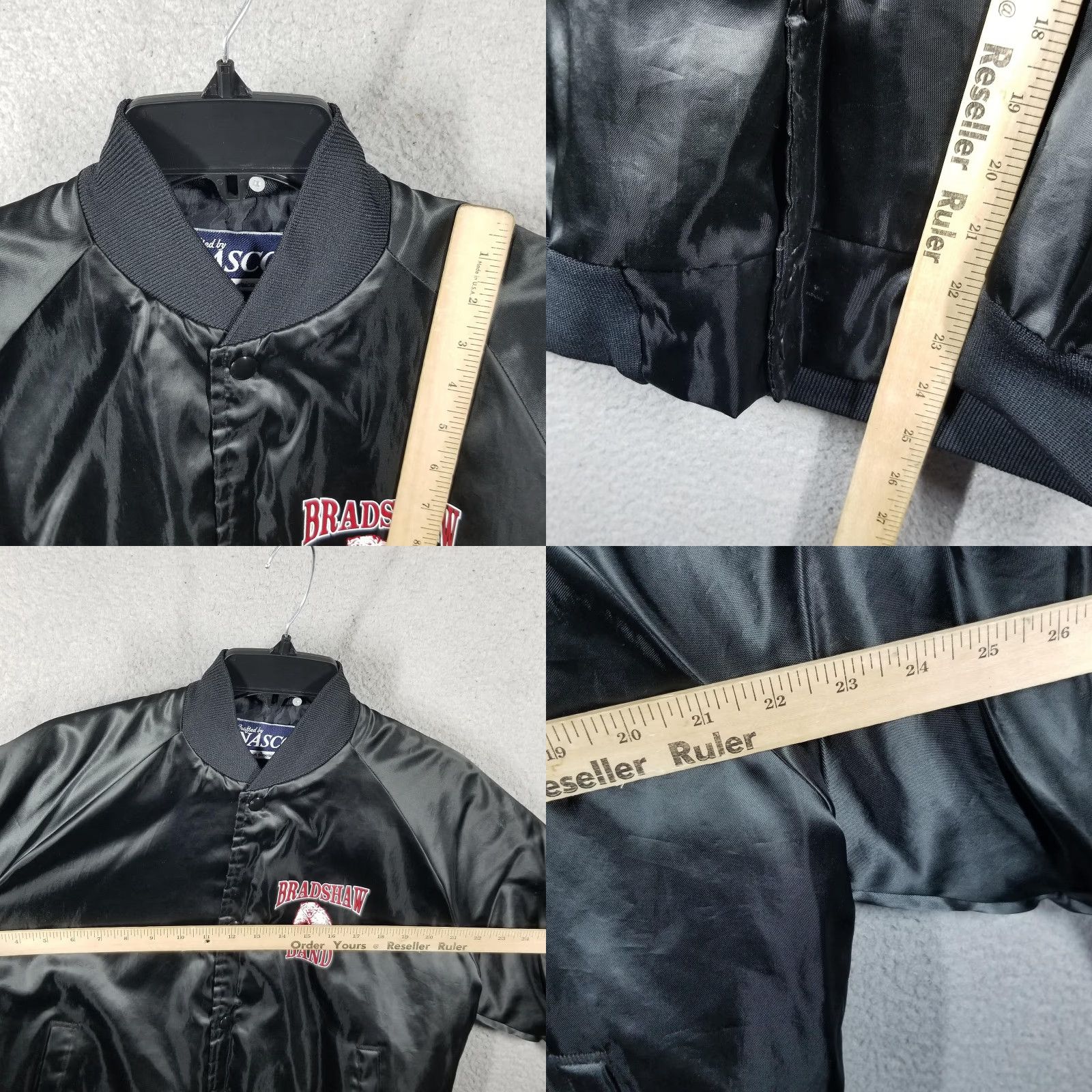 Vintage VINTAGE Nasco Black Satin Bomber Jacket Men Large 90s Bradshaw Bears Army Music Size US L / EU 52-54 / 3 - 8 Thumbnail