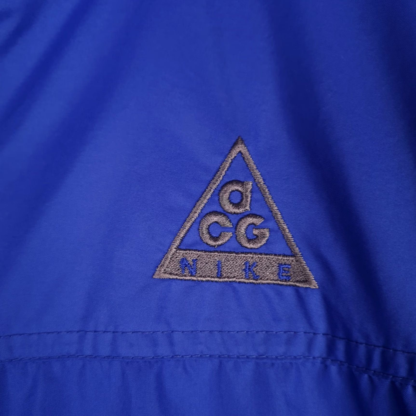 Nike VINTAGE Nike ACG Windbreaker Mens Large Purple Gray Hooded 1/2 Zip Anorak Packable Size US L / EU 52-54 / 3 - 5 Thumbnail