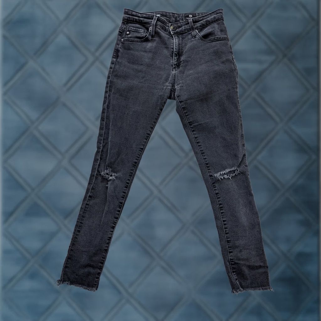 Vintage AG Adriano Goldschmied The Stilt Cigarette Jeans Slim Blue Womens 27 4 Low Rise Dark Size 29" - 1 Thumbnail