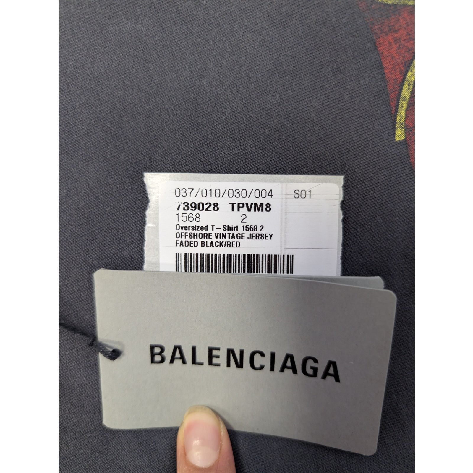 Balenciaga o1rshd1 Offshore Oversized Vintage Jersey T-Shirt in Black Size US M / EU 48-50 / 2 - 23 Thumbnail