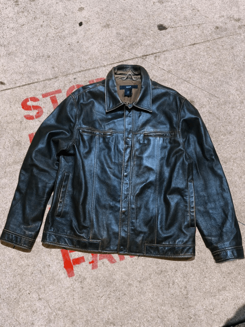 Gap Gap Vintage Brown Leather Jacket Genuine Leather Sz S | Grailed