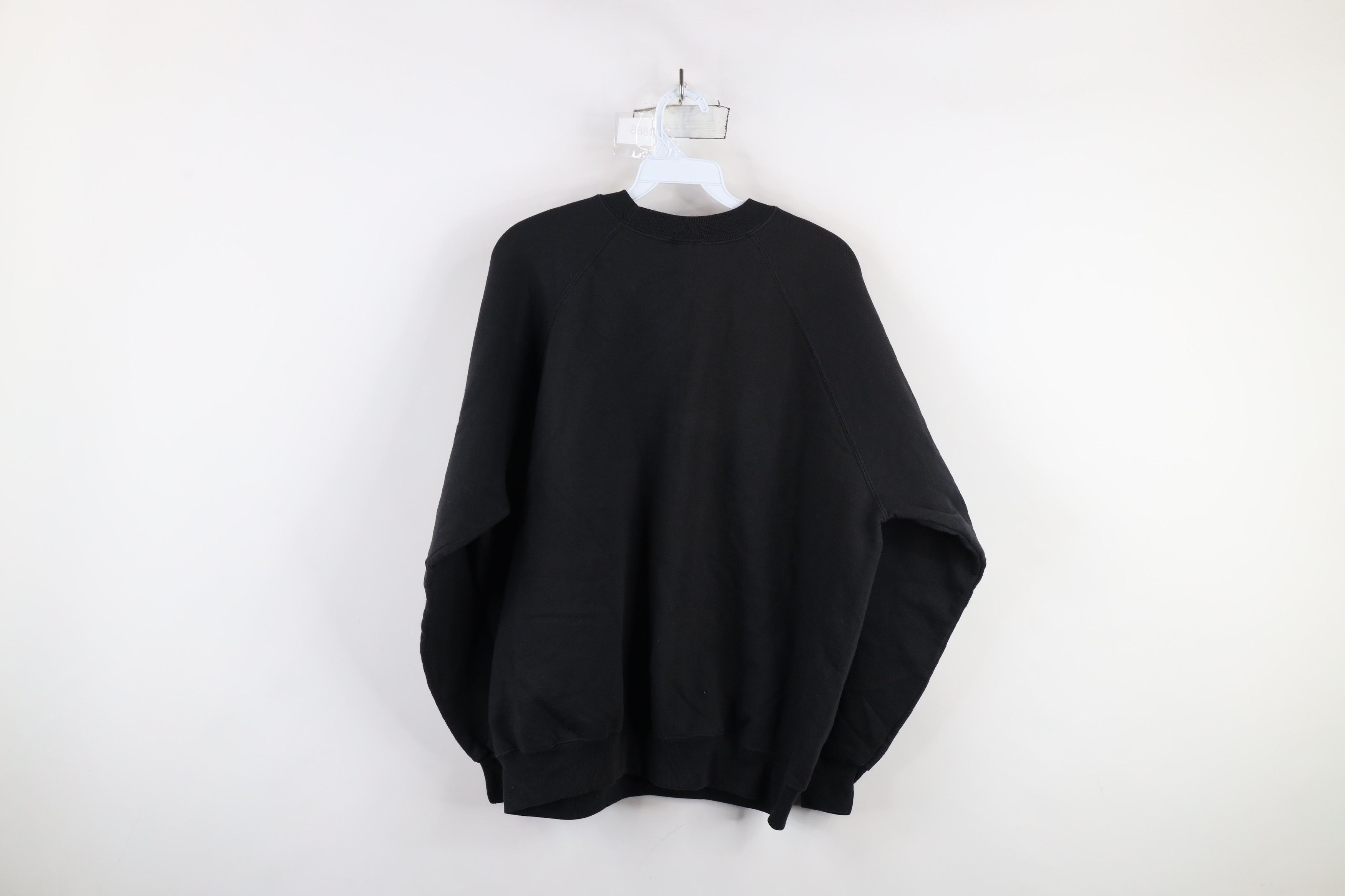 Vintage Vintage 90s Streetwear Faded Blank Crewneck Sweatshirt Black Size XL / US 12-14 / IT 48-50 - 9 Thumbnail