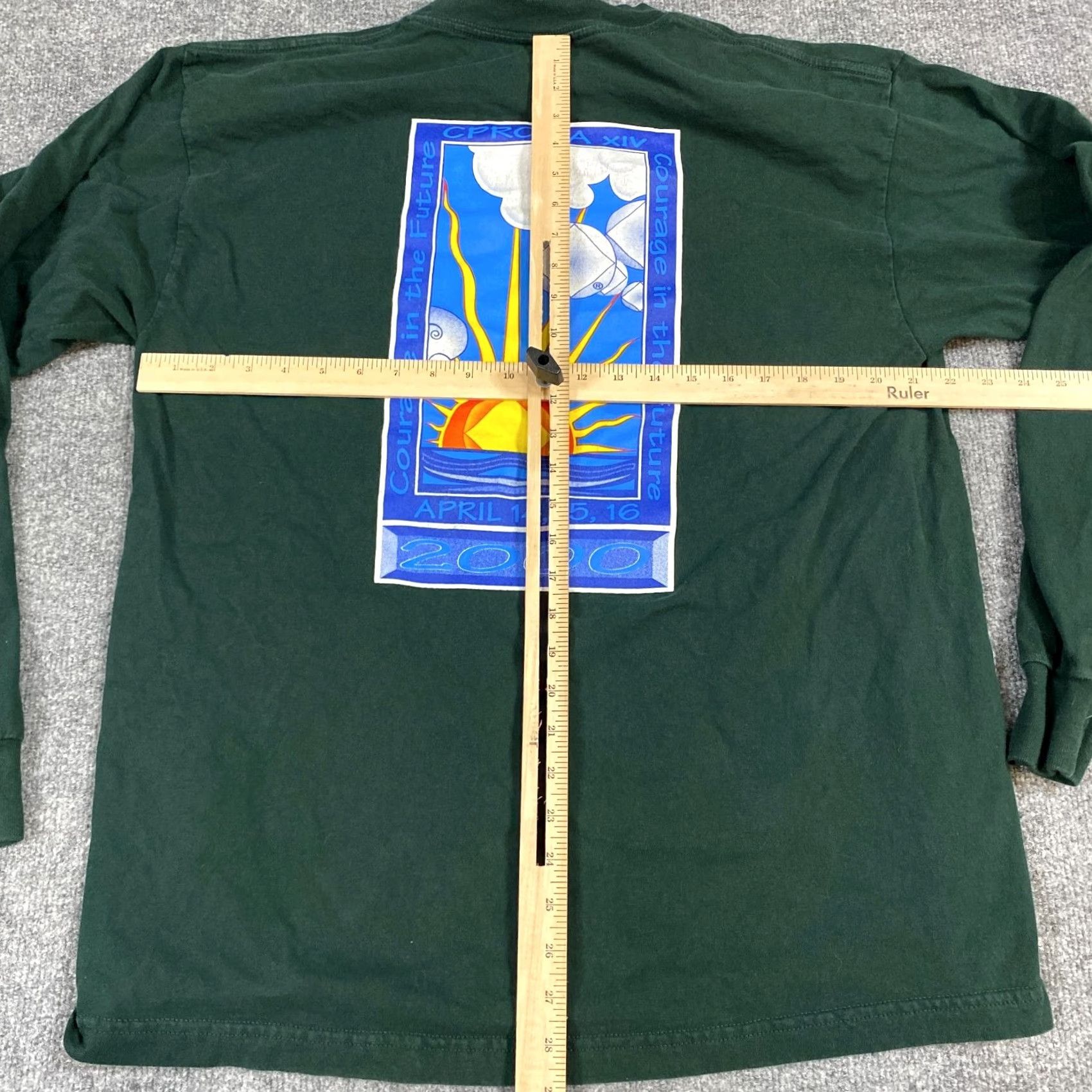 Vintage VINTAGE CPRCNA T-shirt XL Green Long Sleeve Double Sided 2000 Ocean City MD Mens Size US XL / EU 56 / 4 - 3 Thumbnail
