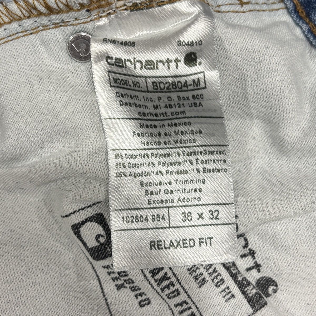 Carhartt Carhartt Relaxed Fit Jeans Mens 36x32 Blue Rugged Flex Size US 36 / EU 52 - 8 Thumbnail