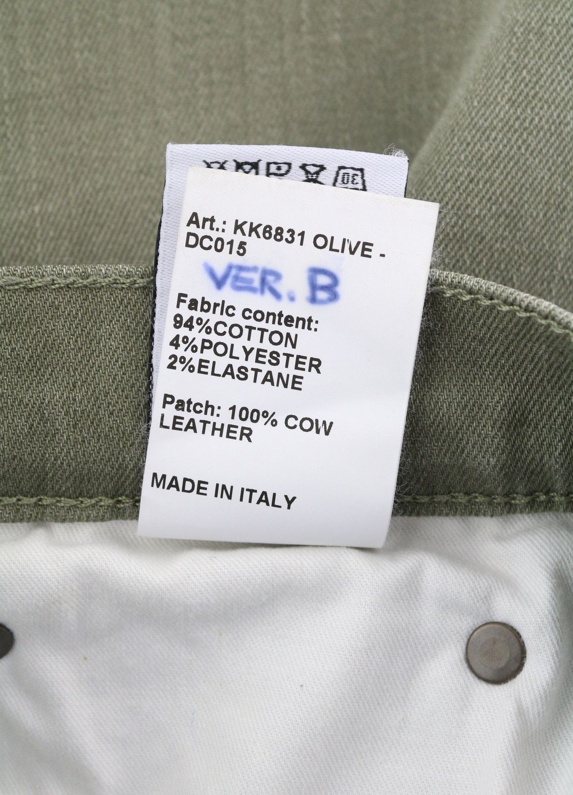R13 JANE 27 Olive Green Stretch Faded High Rise Straight 85786 Size 27" / US 4 / IT 40 - 8 Thumbnail
