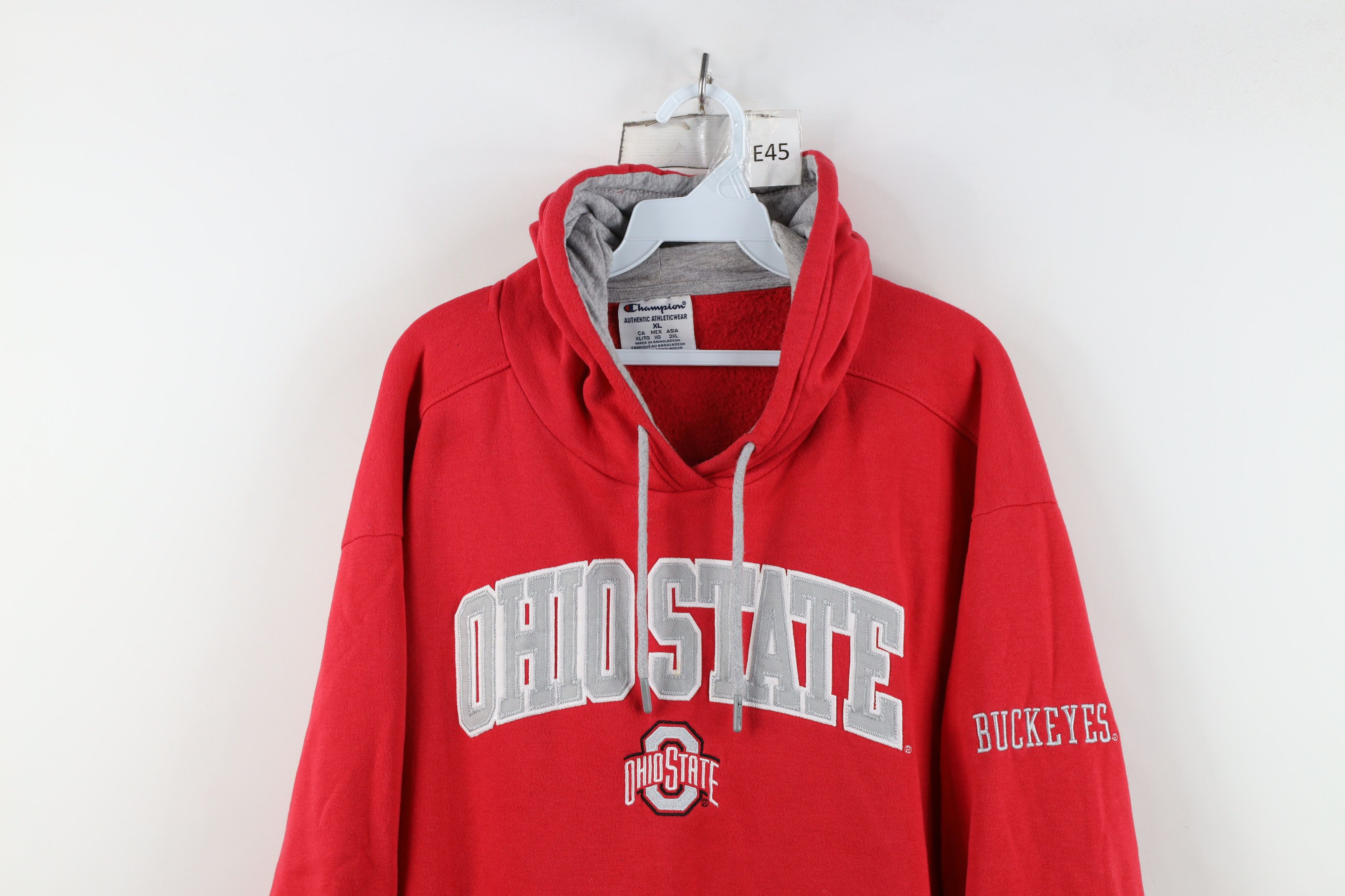 Champion Vintage Champion Ohio State University Hoodie Sweatshirt Red Size US XL / EU 56 / 4 - 2 Thumbnail